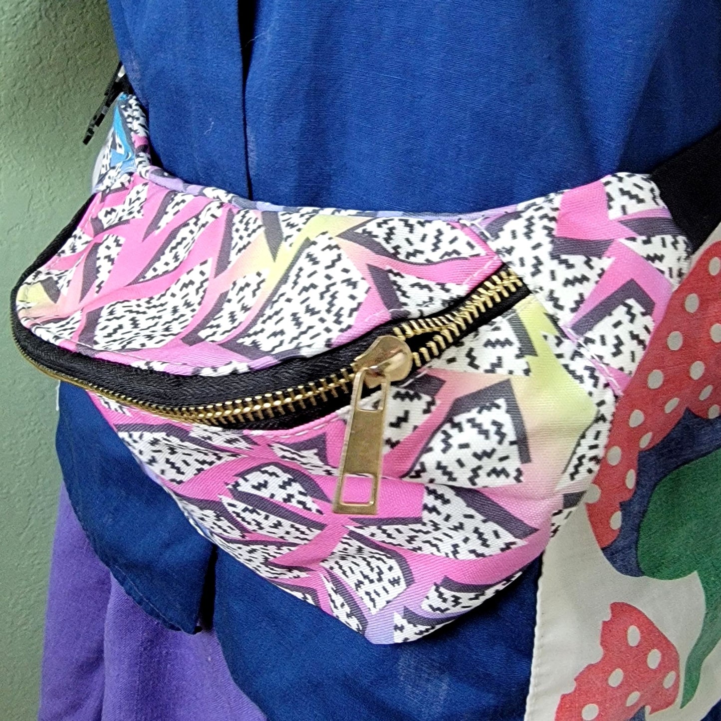 Retro 90s Belt Bag Travel Purse Handbag Women Silver New Adjustable Pink Blue