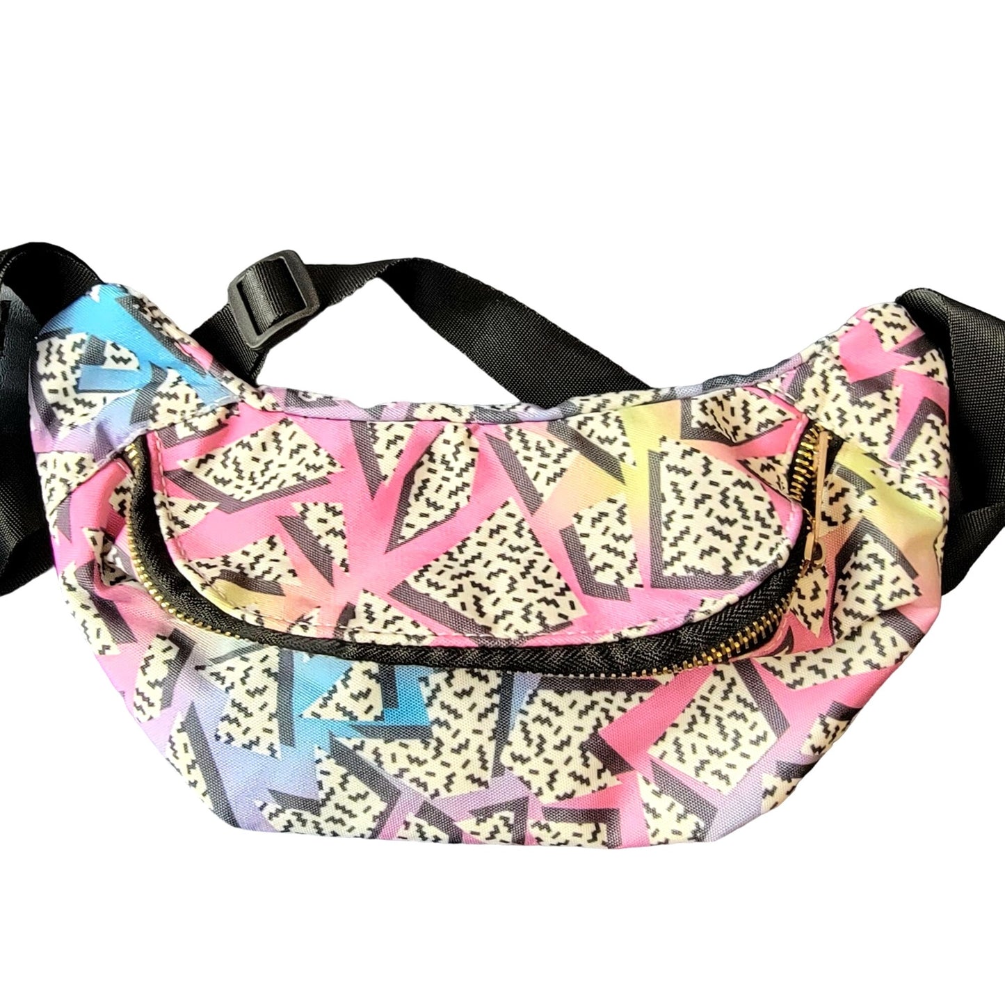 Retro 90s Belt Bag Travel Purse Handbag Women Silver New Adjustable Pink Blue