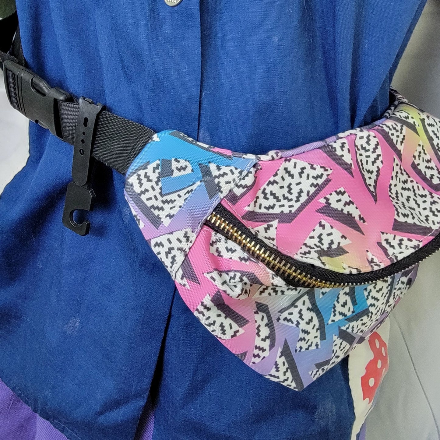 Retro 90s Belt Bag Travel Purse Handbag Women Silver New Adjustable Pink Blue