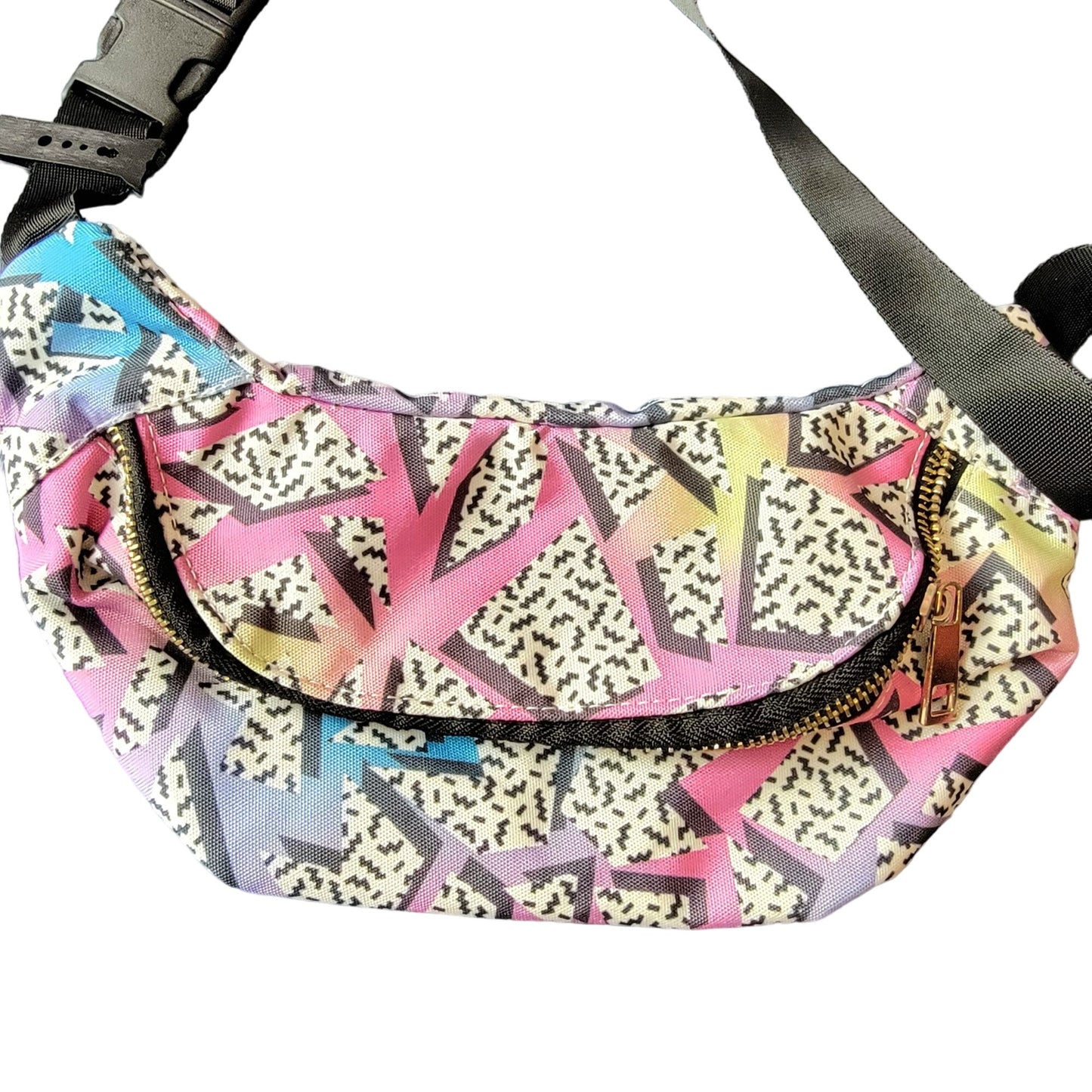 Retro 90s Belt Bag Travel Purse Handbag Women Silver New Adjustable Pink Blue