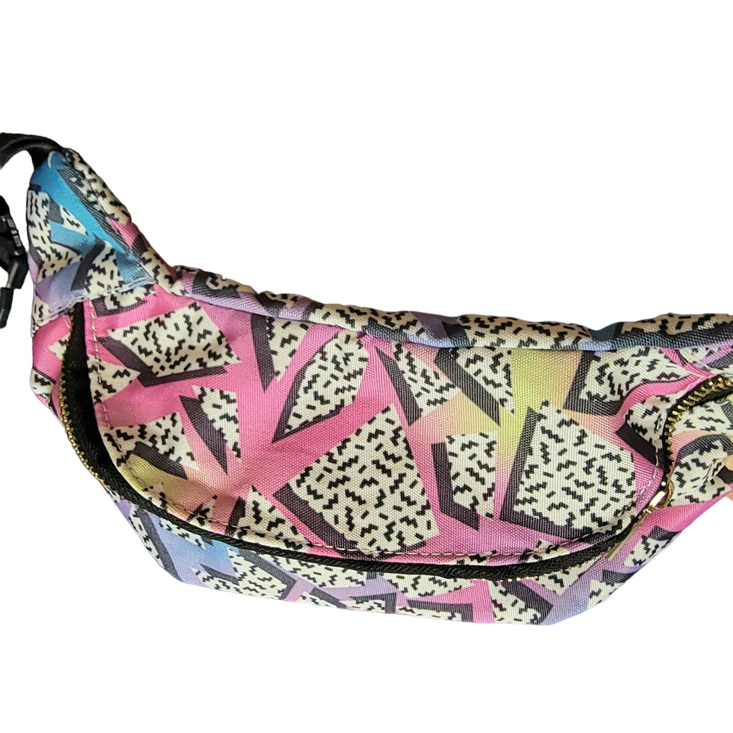 Retro 90s Belt Bag Travel Purse Handbag Women Silver New Adjustable Pink Blue