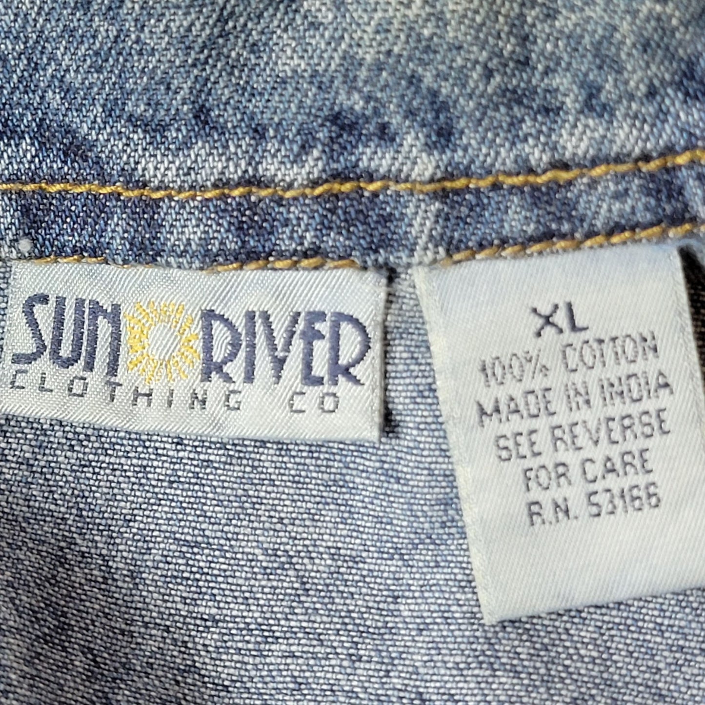 Vintage 90s Sleeveless Denim Vest Jacket Women XL