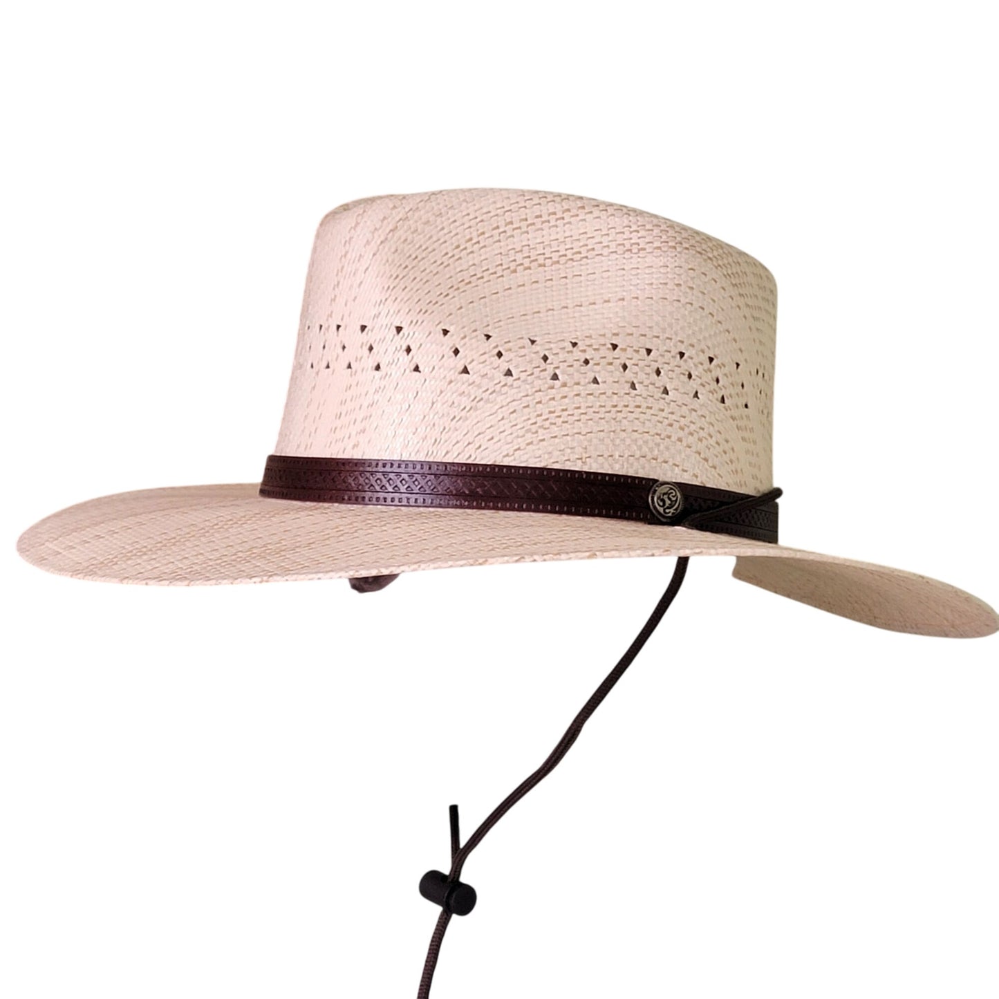 American Hat Makers Wide Brim Straw Sun Hat Small Women Barcelona Western Cowboy