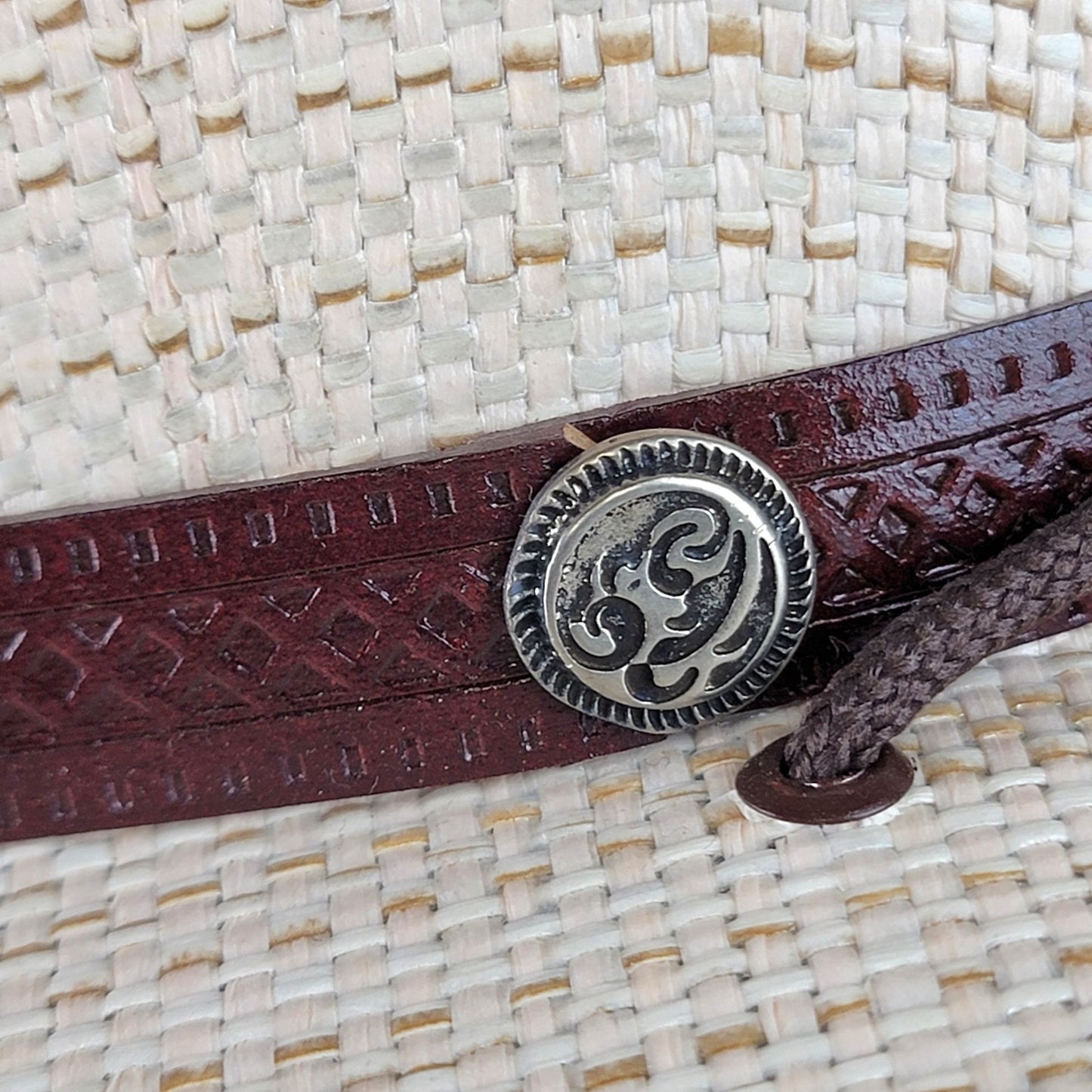 American Hat Makers Wide Brim Straw Sun Hat Small Women Barcelona Western Cowboy