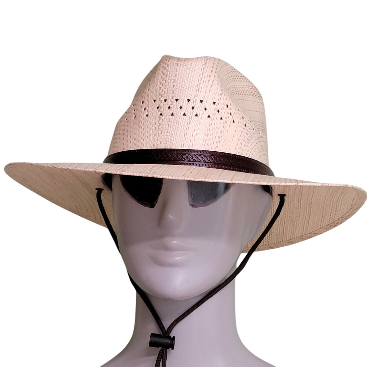 American Hat Makers Wide Brim Straw Sun Hat Small Women Barcelona Western Cowboy