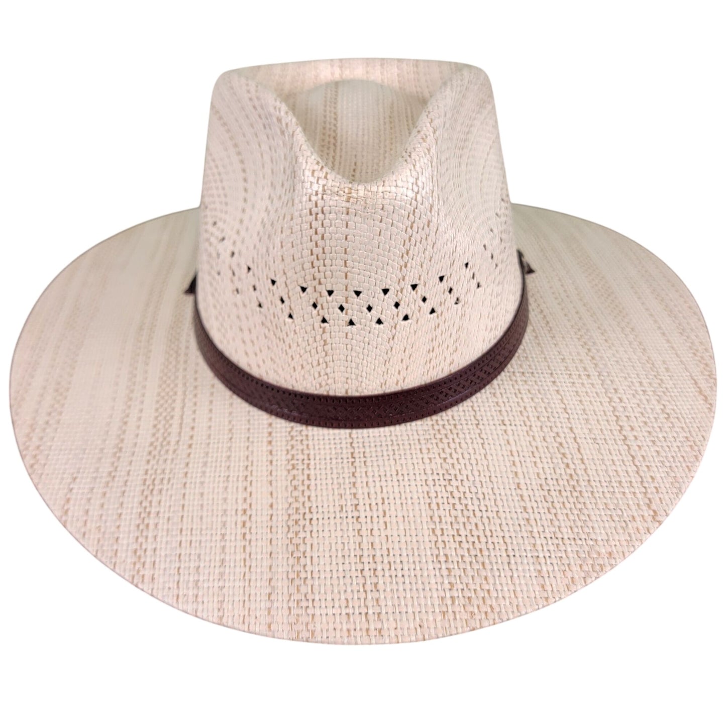 American Hat Makers Wide Brim Straw Sun Hat Small Women Barcelona Western Cowboy