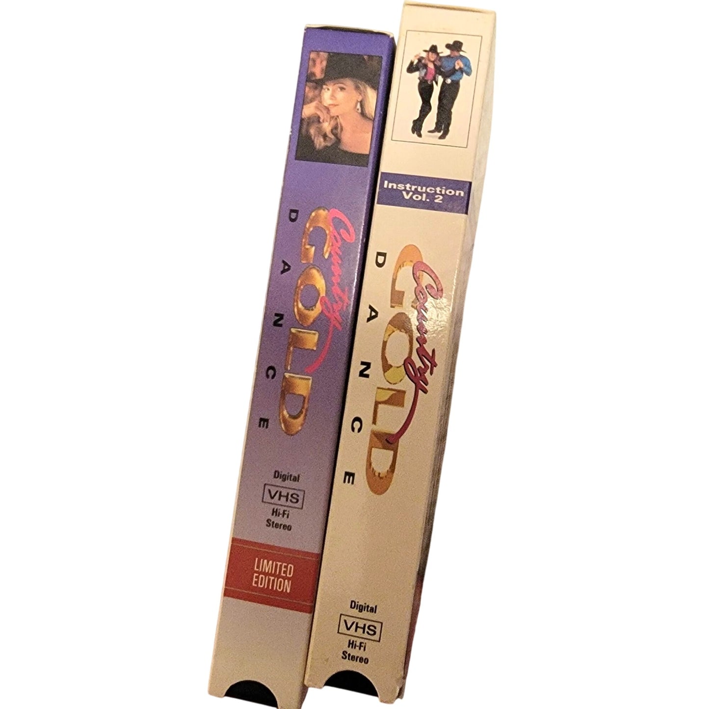 Country Gold Dance Instruction vol 1 2 VHS Movie Tape Lot Line Dancing Western