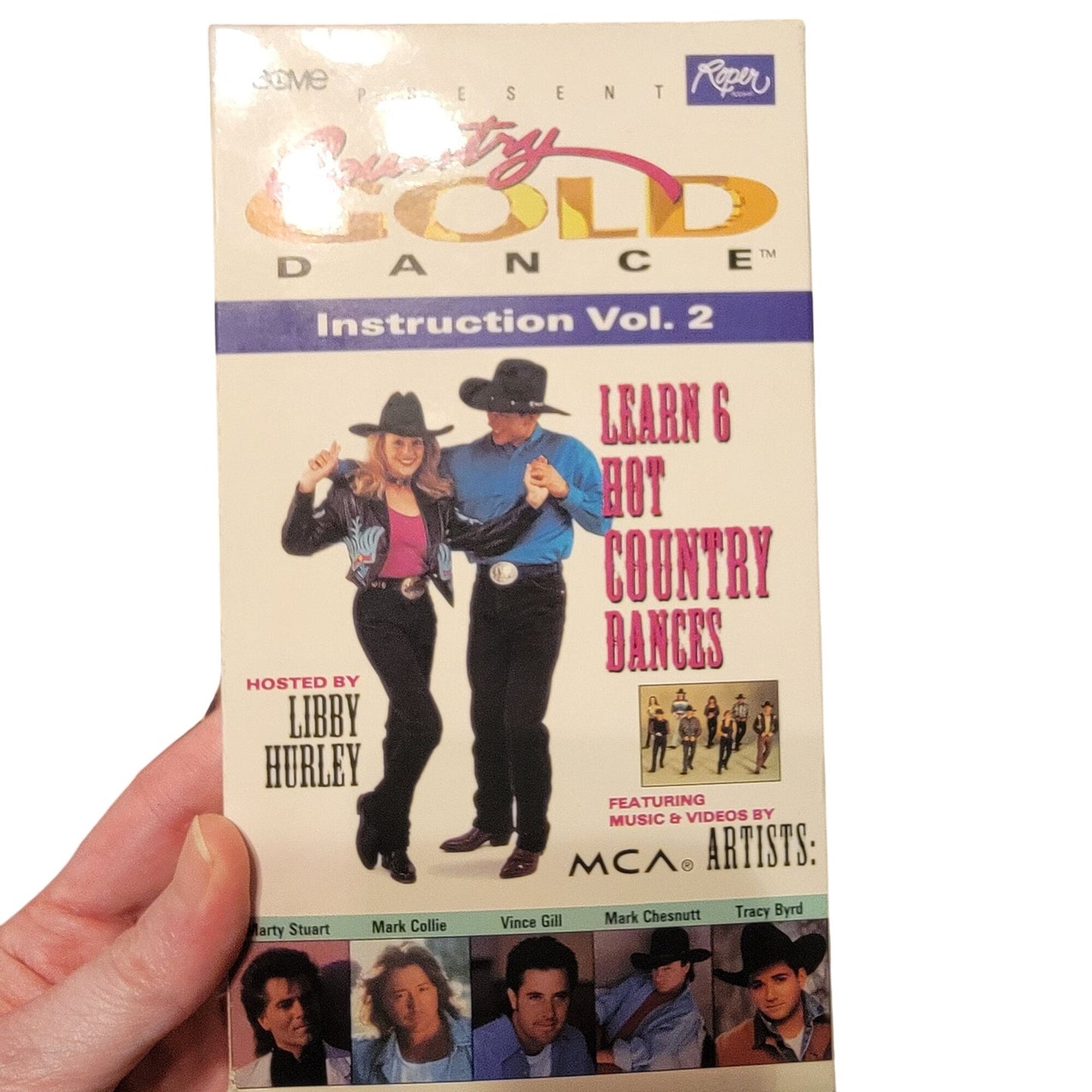 Country Gold Dance Instruction vol 1 2 VHS Movie Tape Lot Line Dancing Western