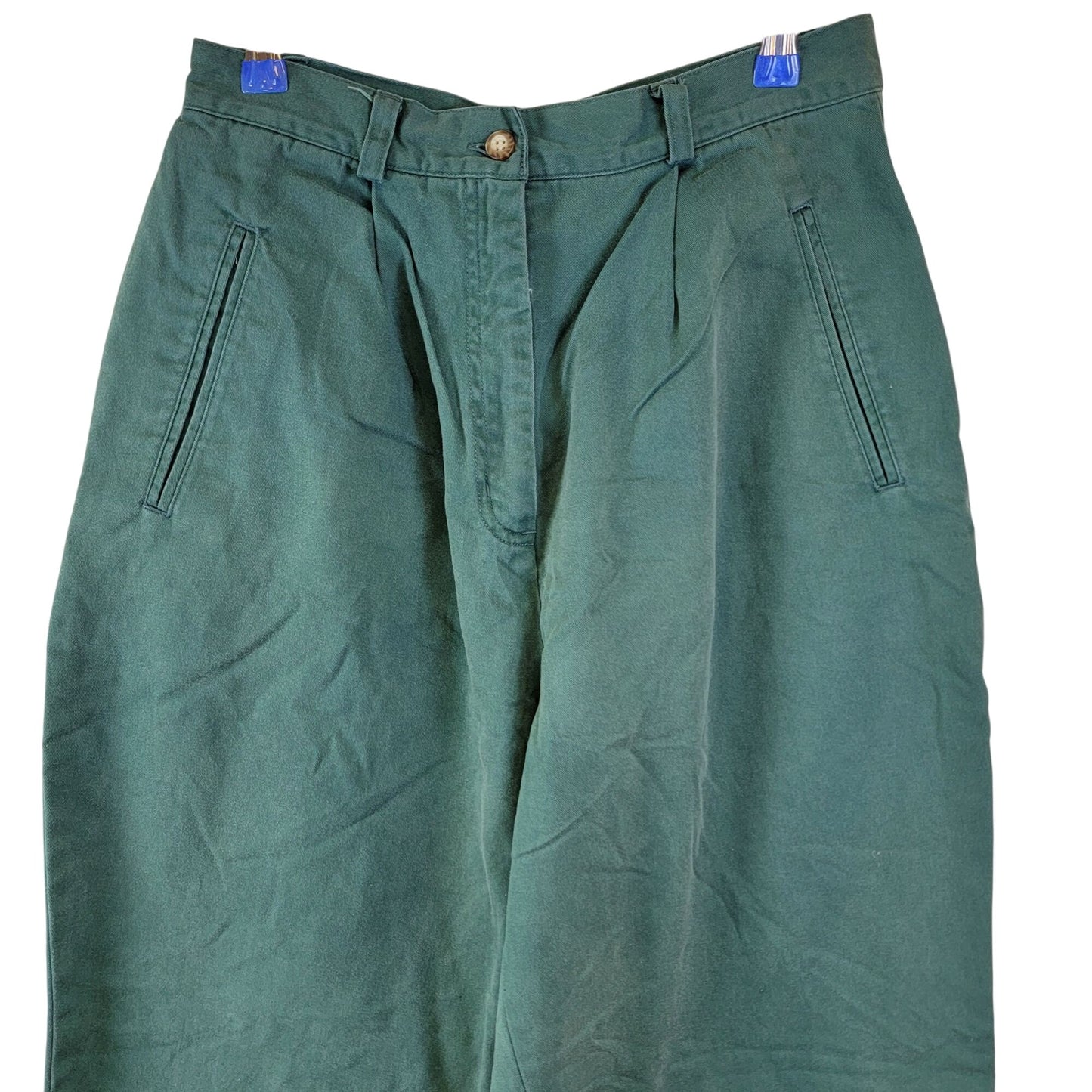 Izod Vintage 80s Green Pants Women 10 High Rise Relaxed Straight Jeans Preppy M