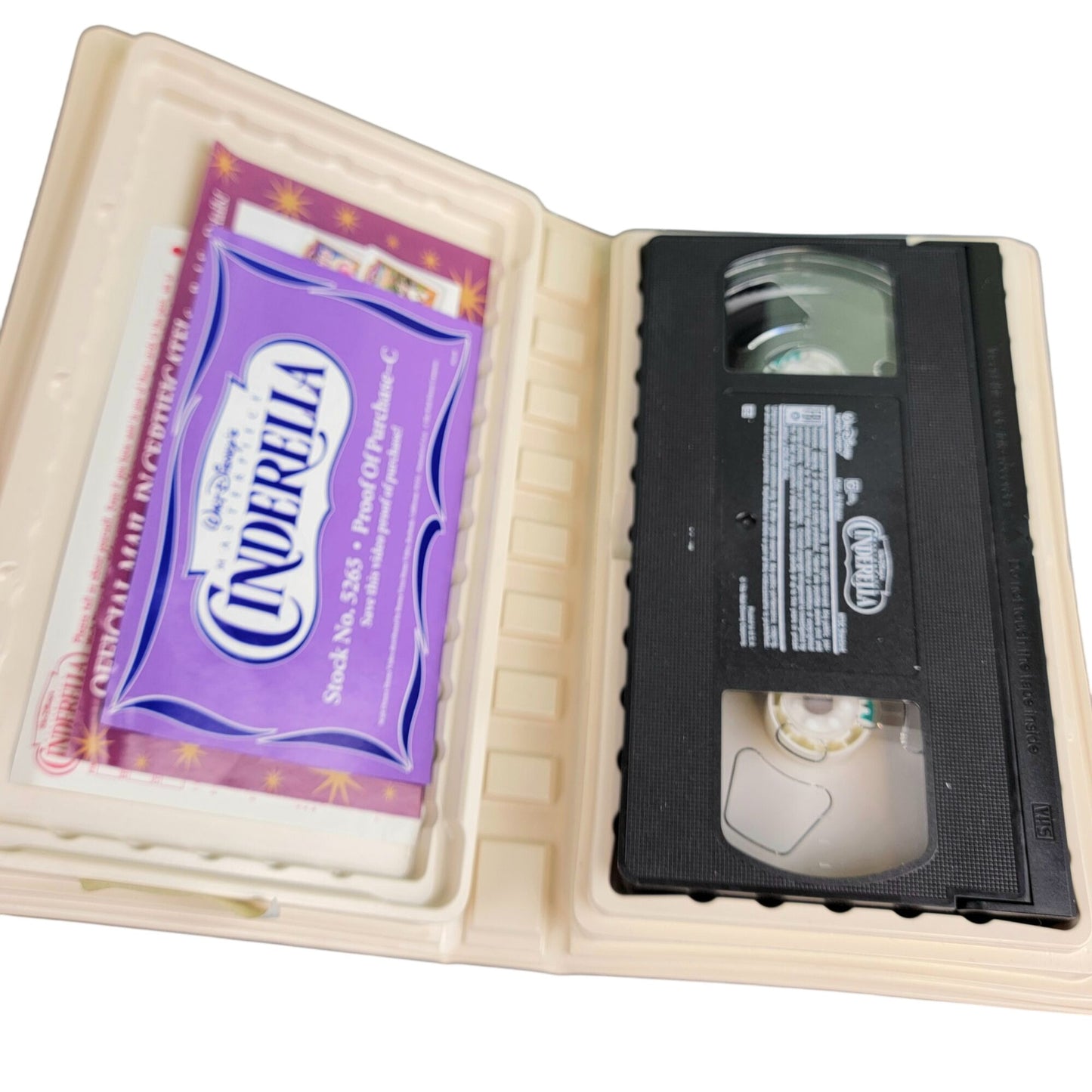 Disney Cinderella Vintage 90s VHS Movie Tape New Clamshell Plastic Case