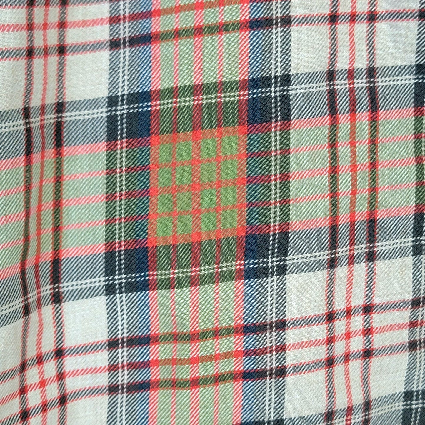 Vintage 70s Wool Flannel Shirt Men Large Retro Plaid Button Top