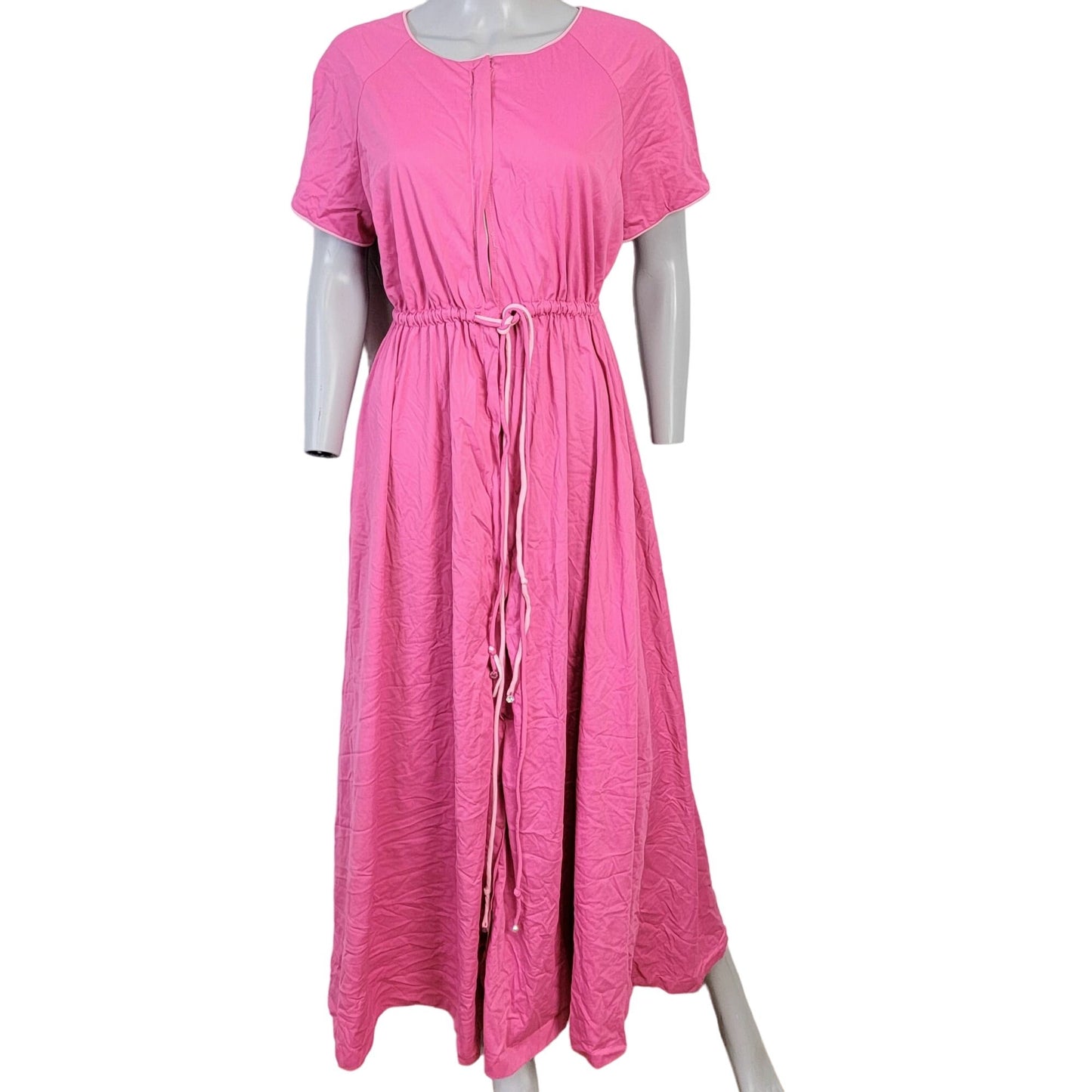 Vanity Fair Vintage 70s House Dress Robe Women Large Pink Night Gown