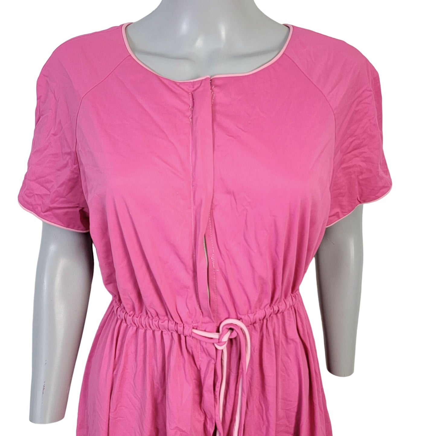 Vanity Fair Vintage 70s House Dress Robe Women Large Pink Night Gown