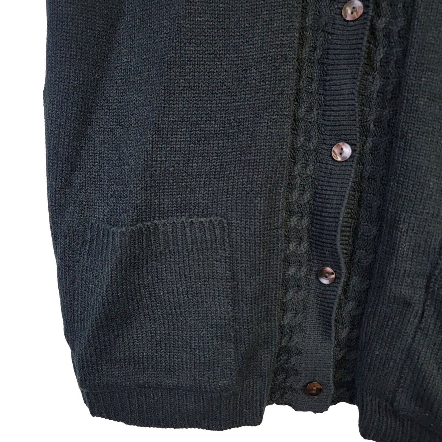 Vintage 90s Long Sweater Vest Women Large Black Oversized