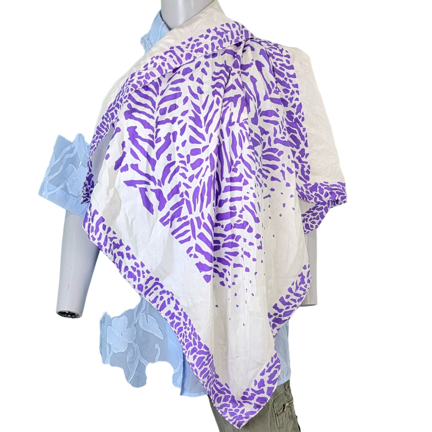 Vintage Purple Abstract Scarf Women Accessories