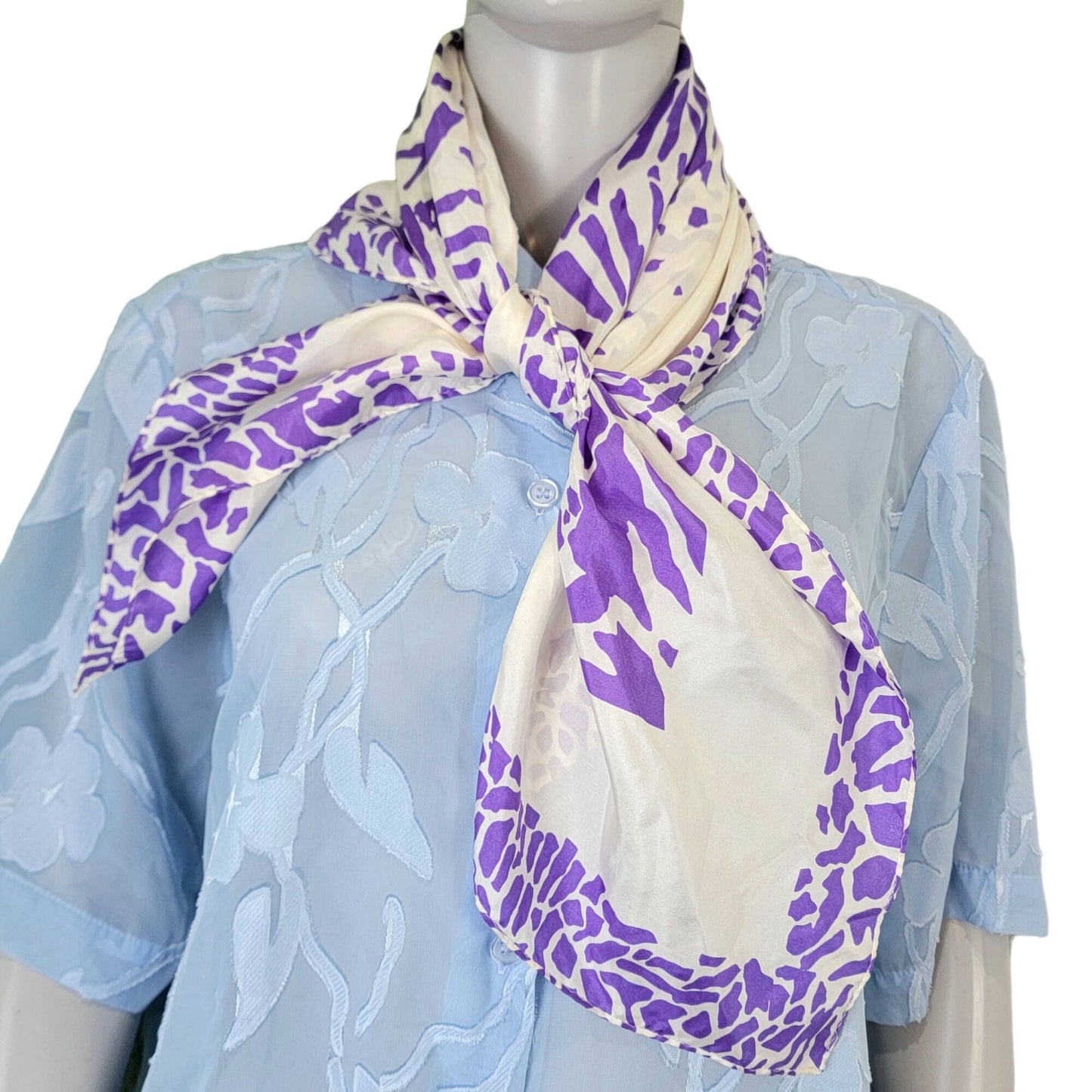 Vintage Purple Abstract Scarf Women Accessories