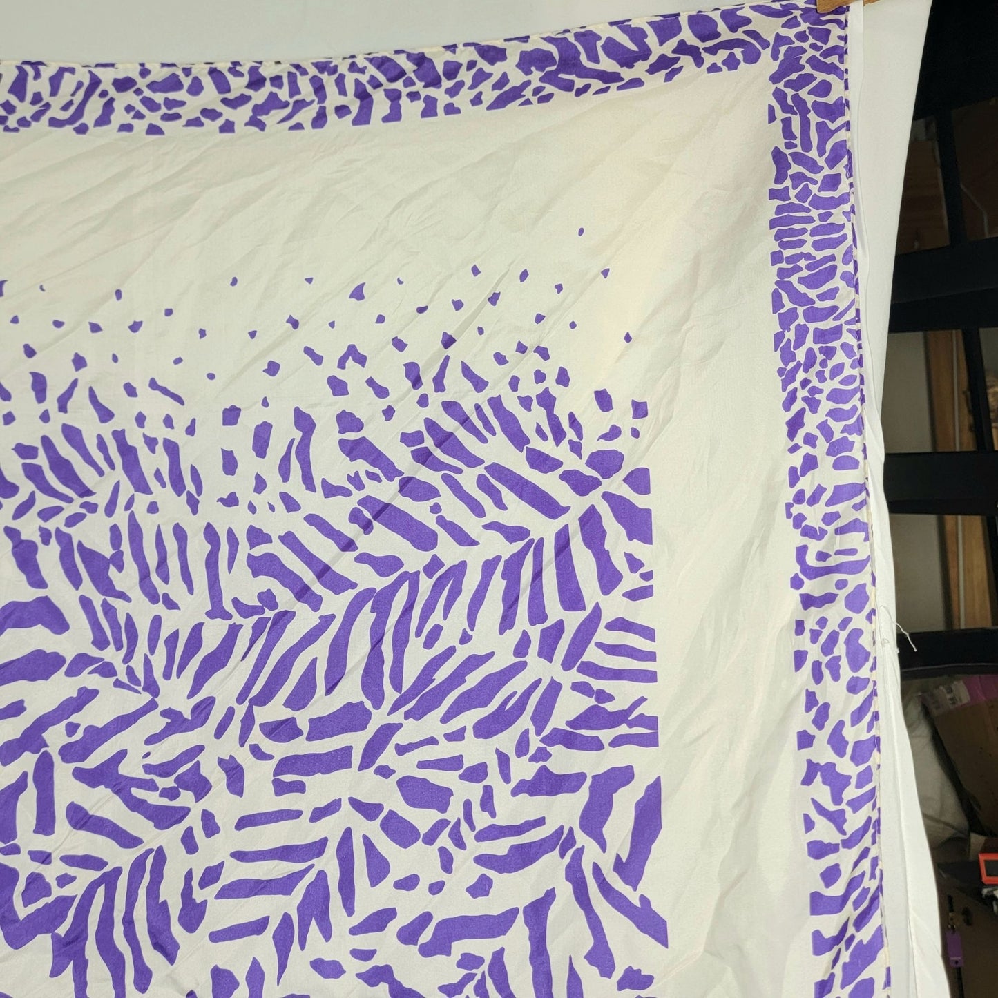 Vintage Purple Abstract Scarf Women Accessories