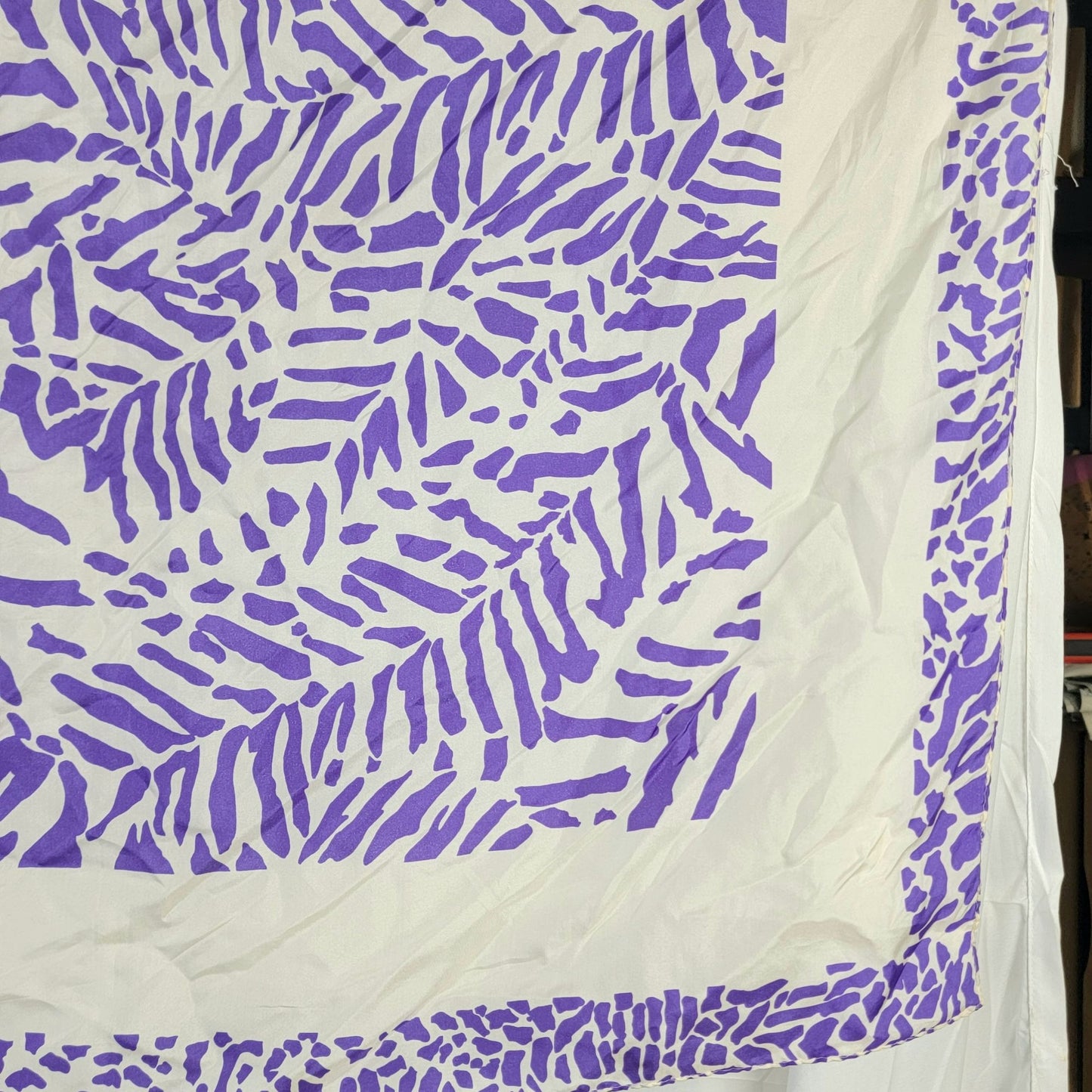 Vintage Purple Abstract Scarf Women Accessories