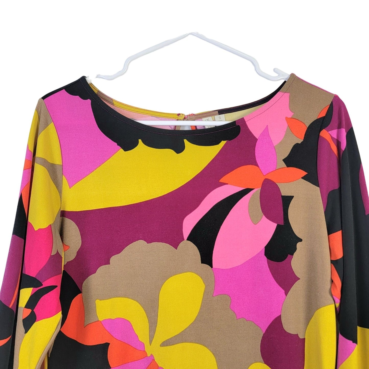 Madison Colorful Retro Mod Shift Dress Women Small Knee Length