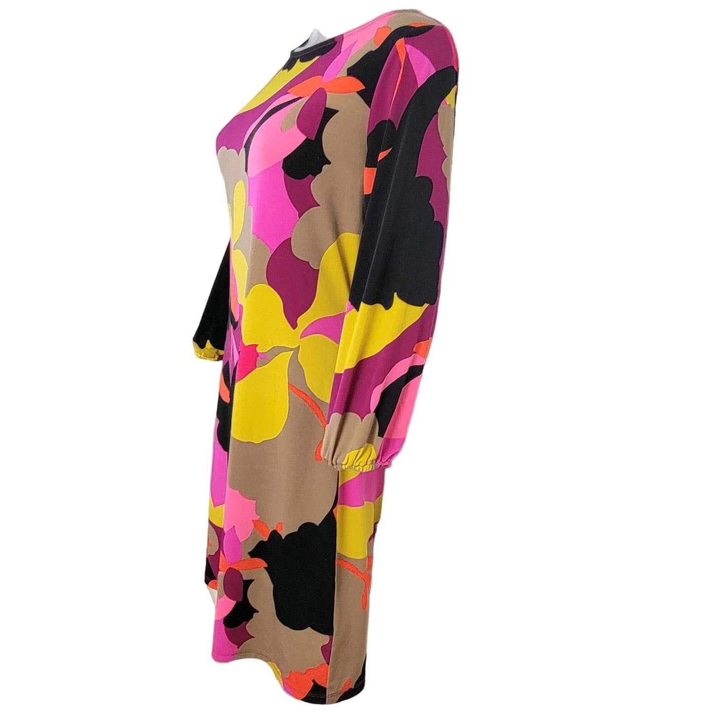 Madison Colorful Retro Mod Shift Dress Women Small Knee Length