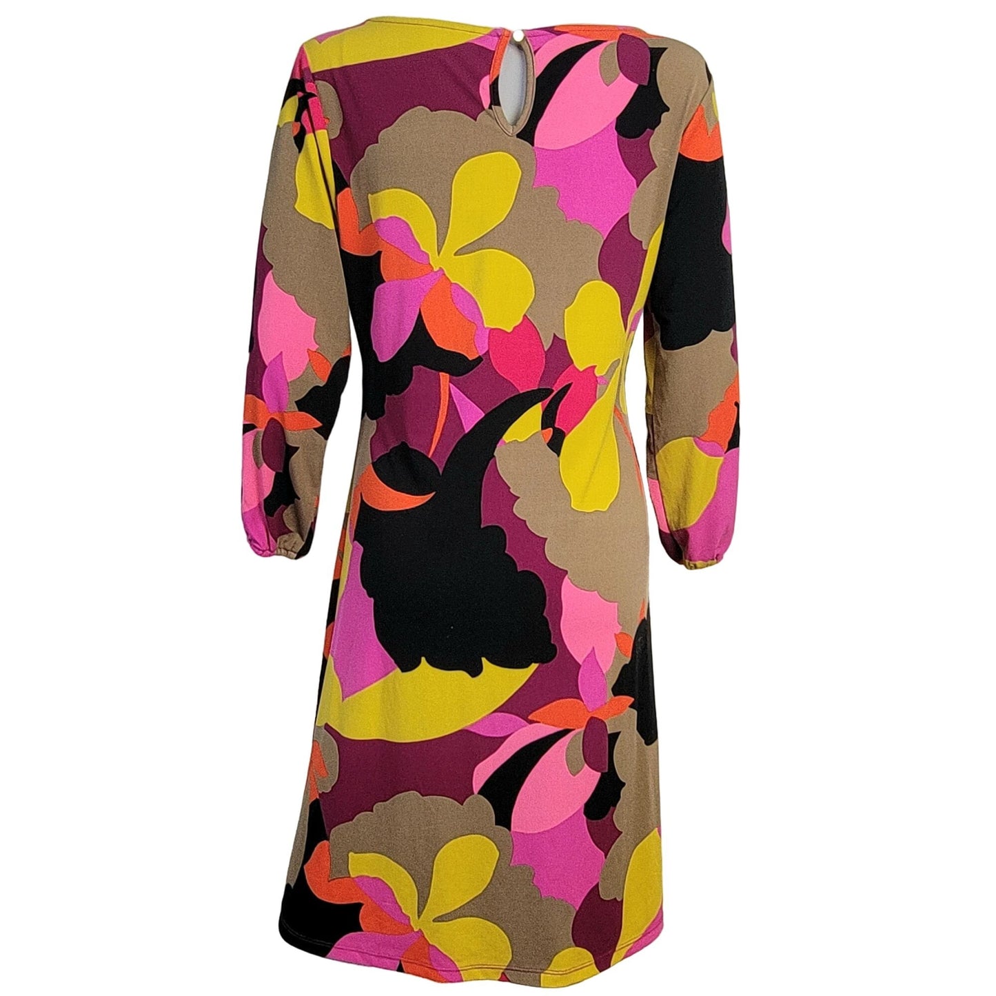 Madison Colorful Retro Mod Shift Dress Women Small Knee Length