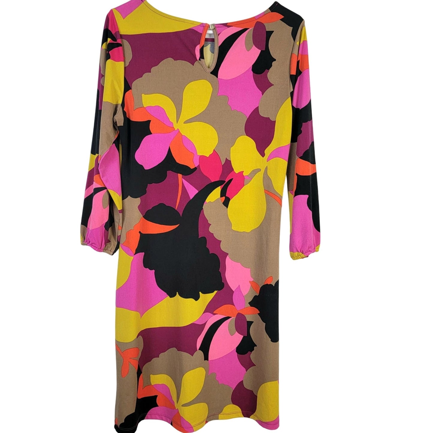 Madison Colorful Retro Mod Shift Dress Women Small Knee Length