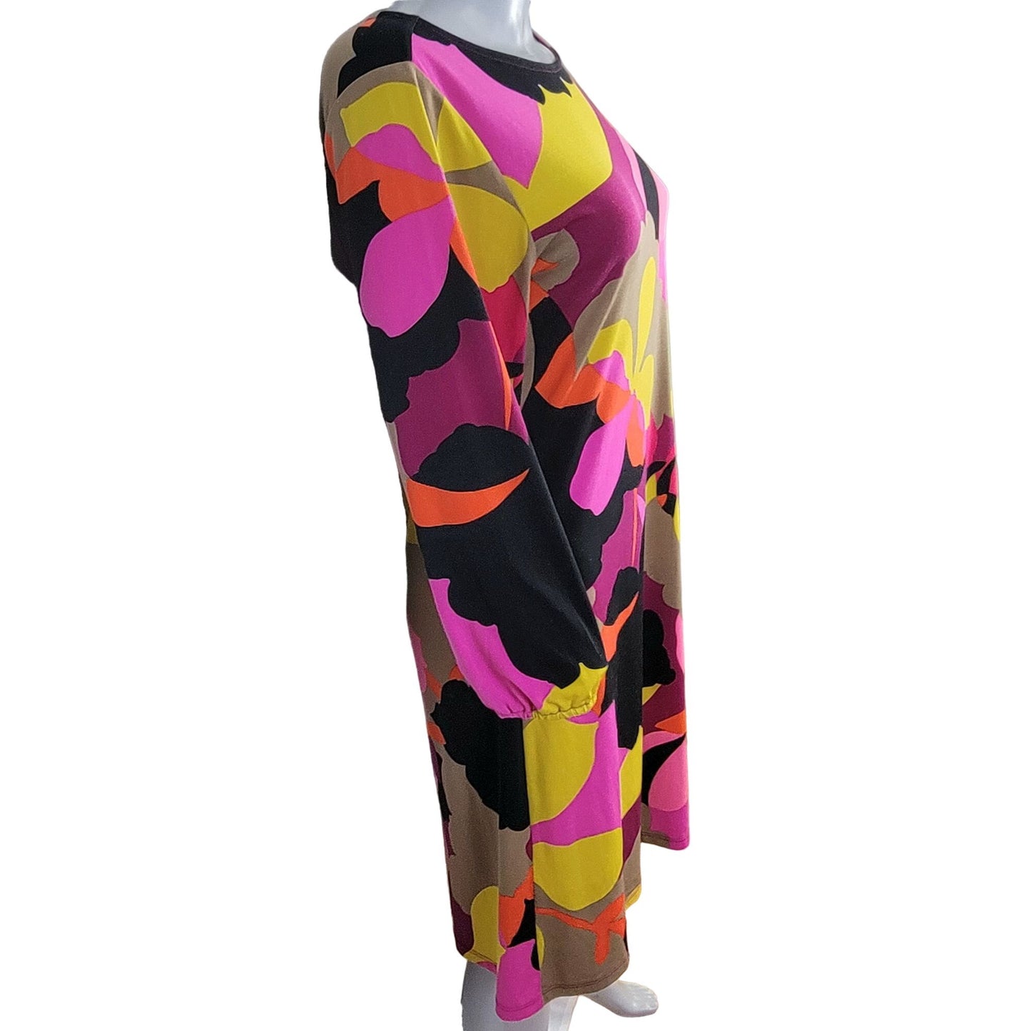 Madison Colorful Retro Mod Shift Dress Women Small Knee Length
