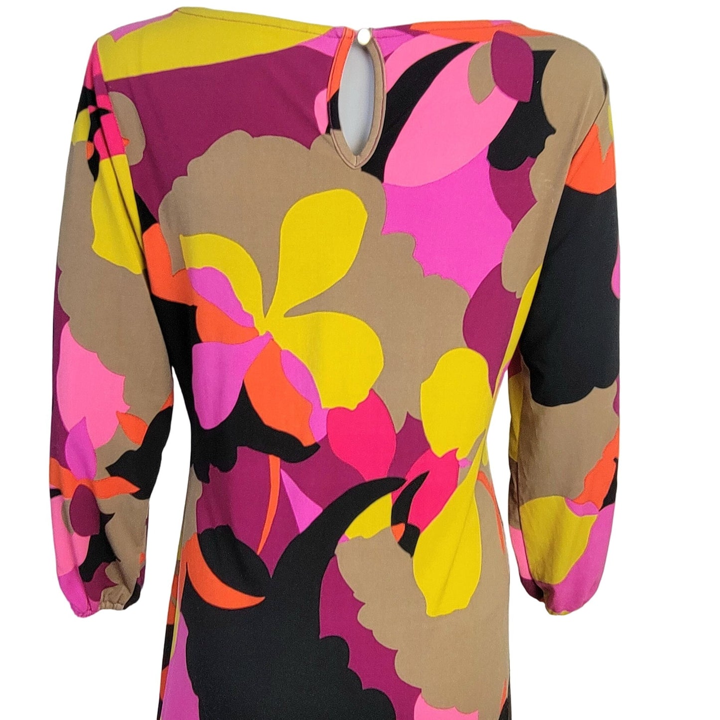 Madison Colorful Retro Mod Shift Dress Women Small Knee Length