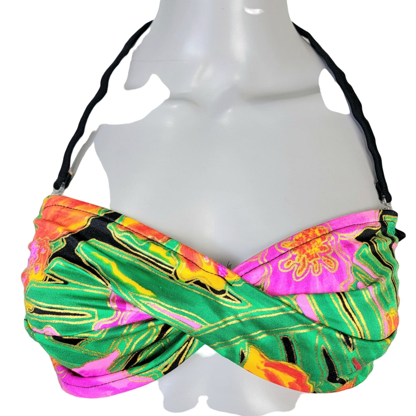 Catalina Vintage 80s Bikini Women 12 Swim Top High Cut Bottom Beach