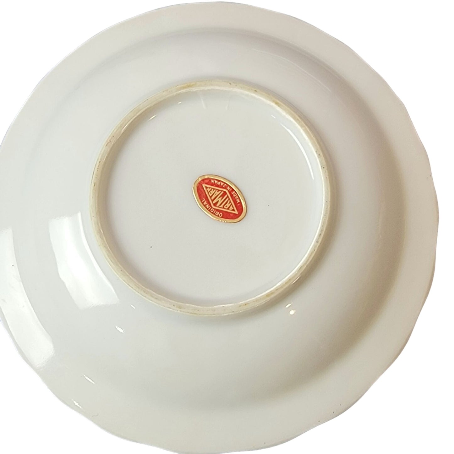 Artmark Vintage 60s Pitcher & Bowl Set Peach Gold Fruit Japan Porcelain Home mcm