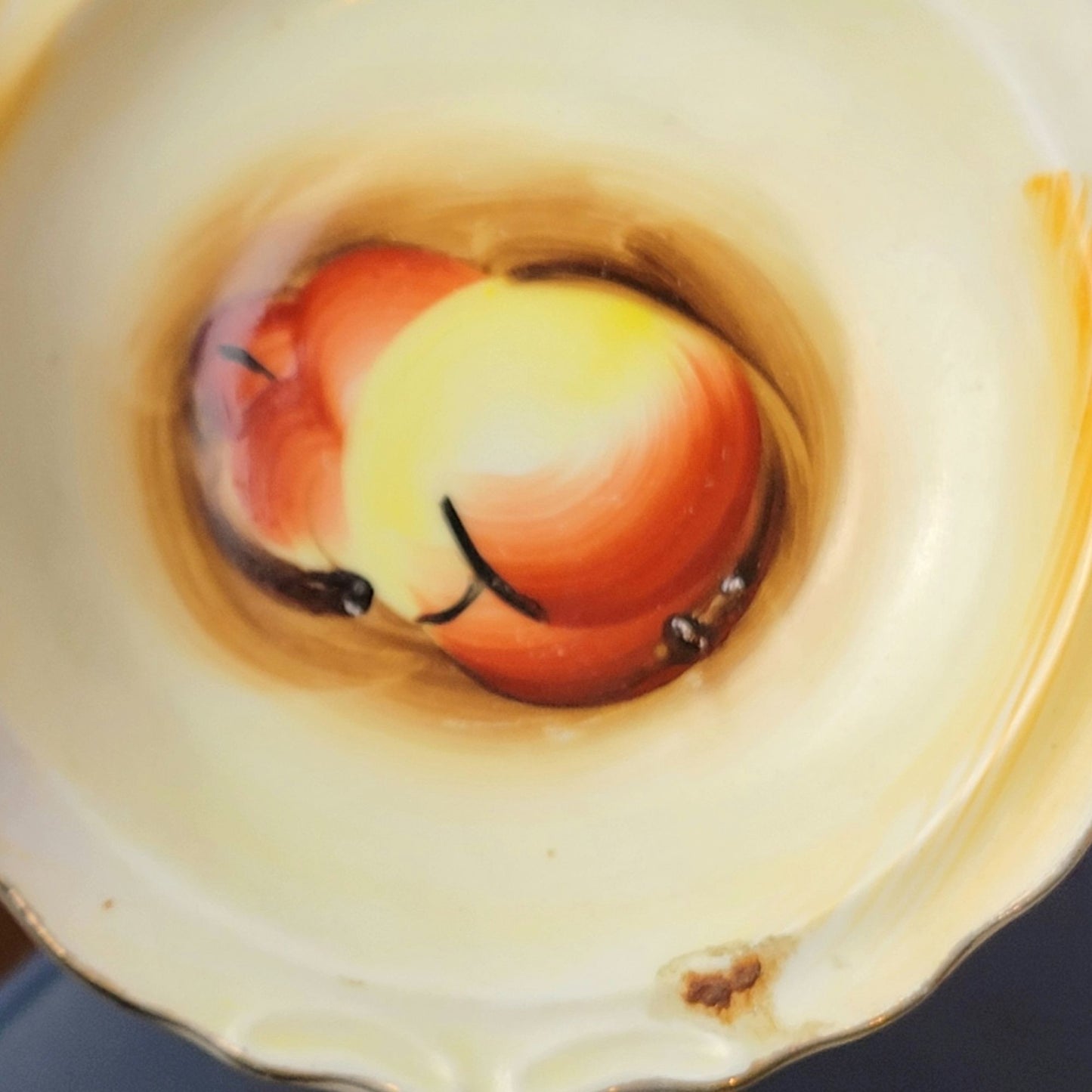 Artmark Vintage 60s Pitcher & Bowl Set Peach Gold Fruit Japan Porcelain Home mcm