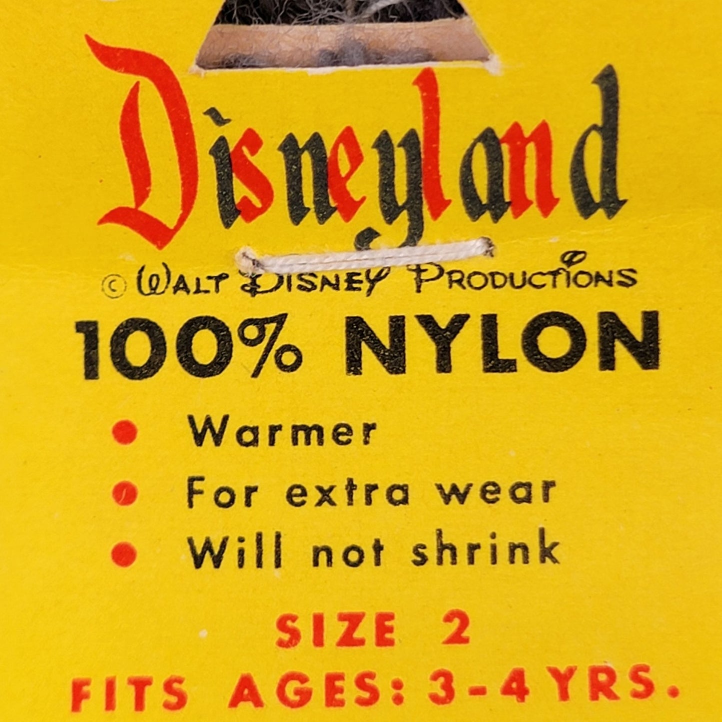 Vintage 50s Disney Gloves Child Elfego Baca Disneyland Souvenir New With Tags