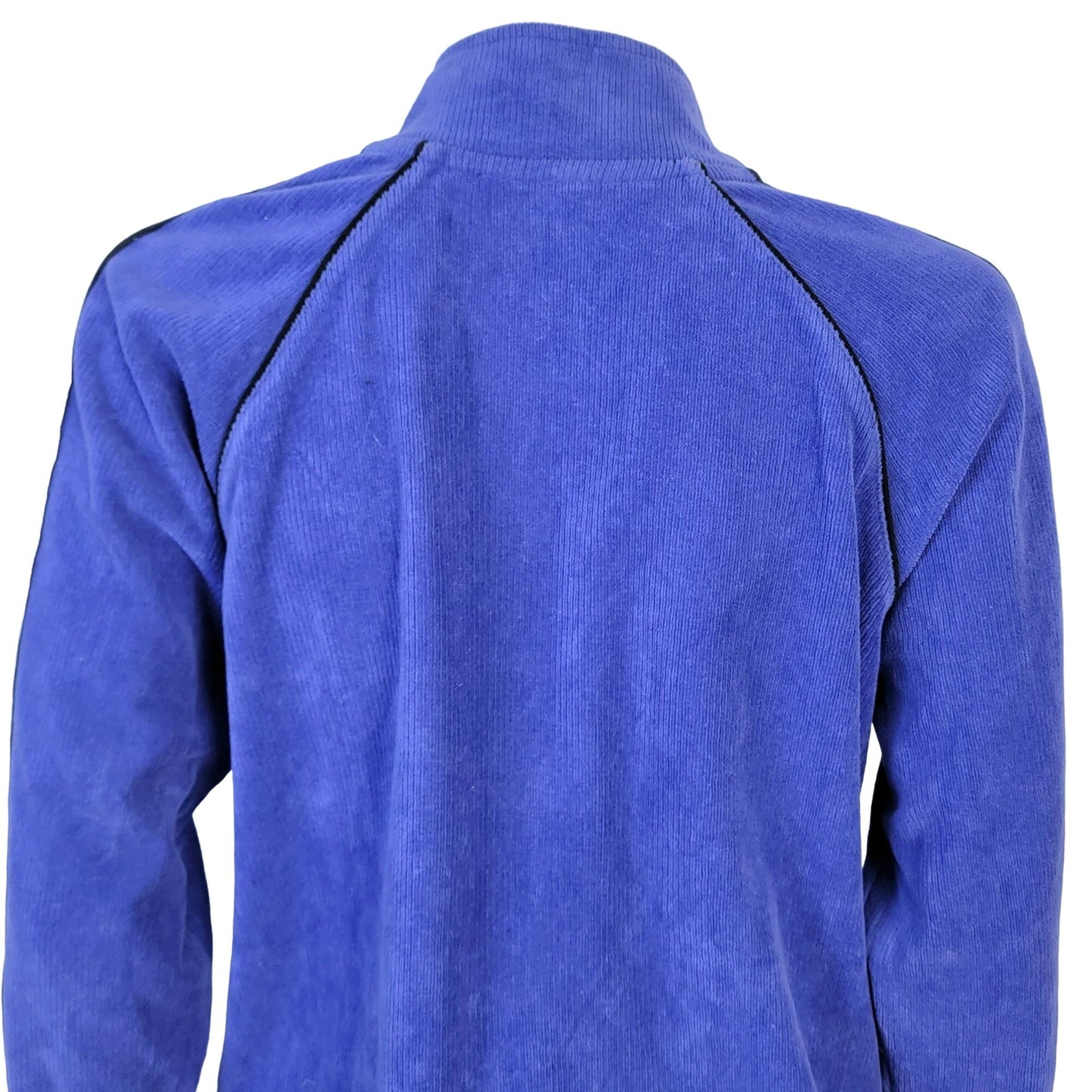 Vintage 90s Ribbed Side Stripe Jacket Women Large Blue Black