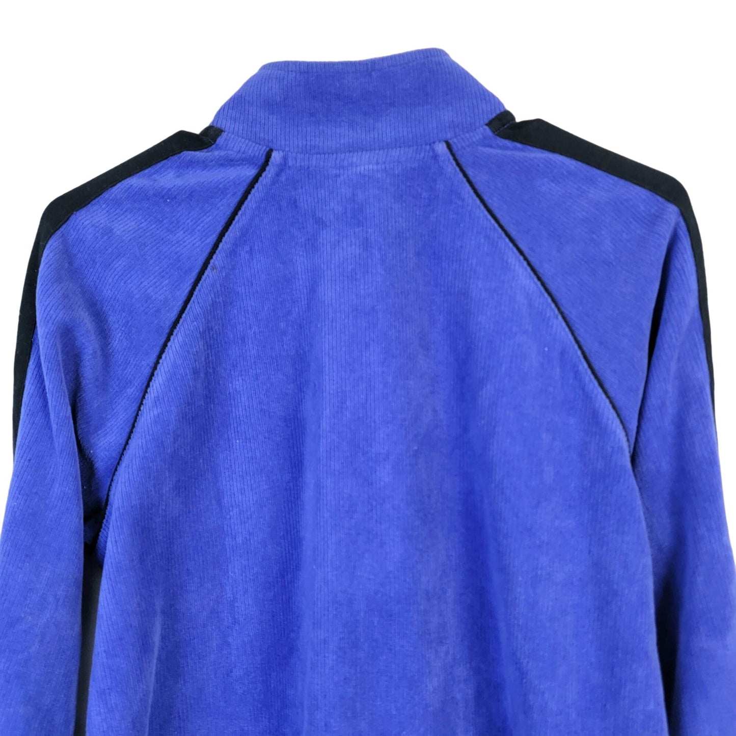 Vintage 90s Ribbed Side Stripe Jacket Women Large Blue Black