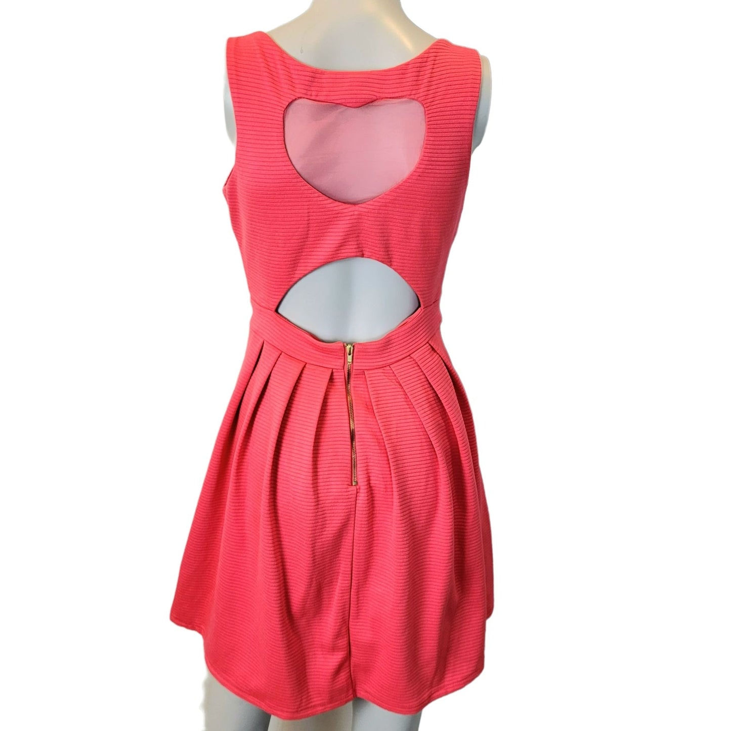 Nanette Lepore Vintage Heart Mini Dress Women Medium Pink