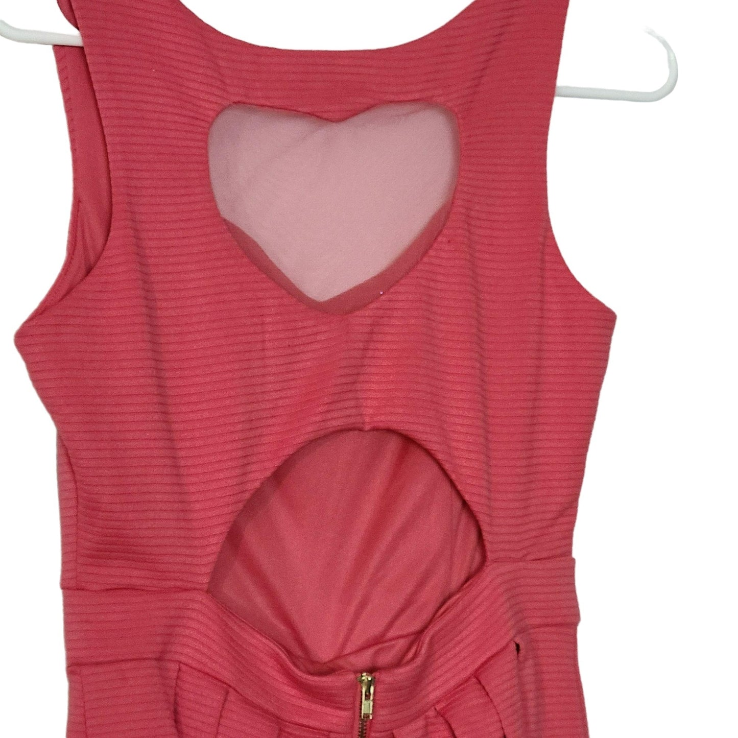 Nanette Lepore Vintage Heart Mini Dress Women Medium Pink