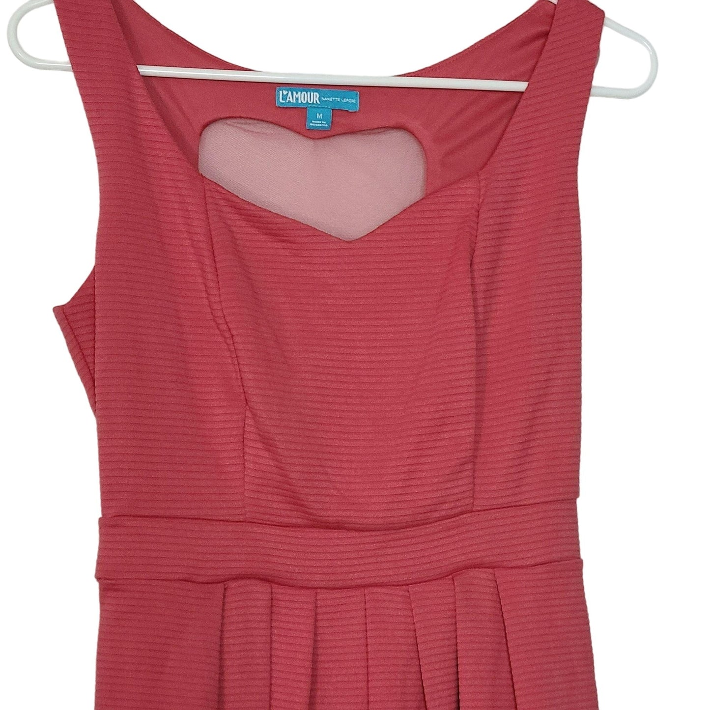 Nanette Lepore Vintage Heart Mini Dress Women Medium Pink