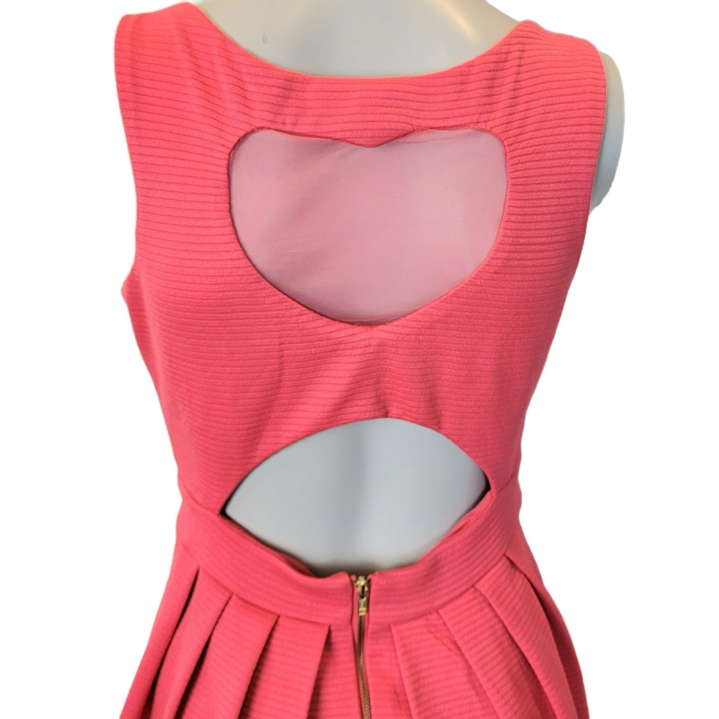 Nanette Lepore Vintage Heart Mini Dress Women Medium Pink