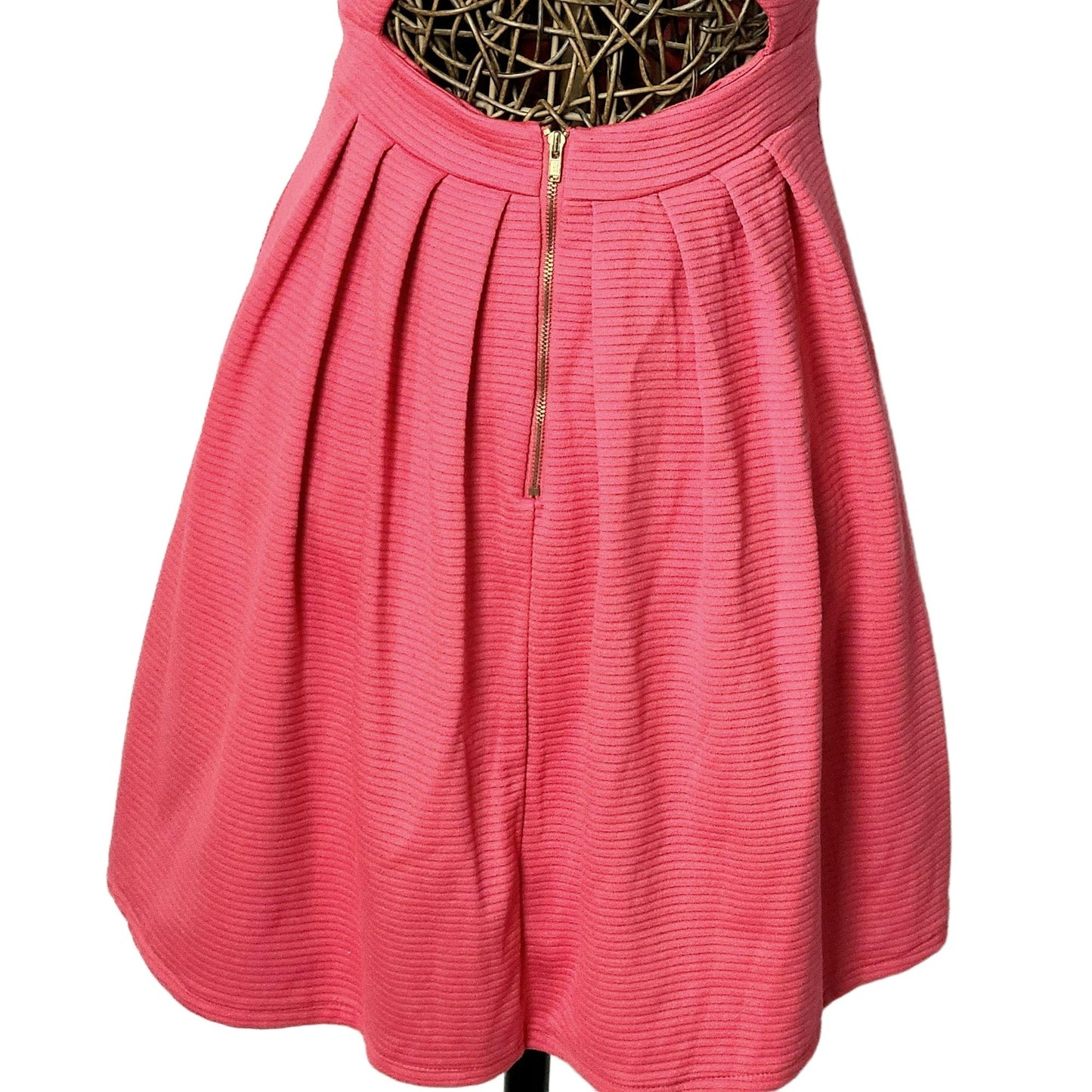 Nanette Lepore Vintage Heart Mini Dress Women Medium Pink