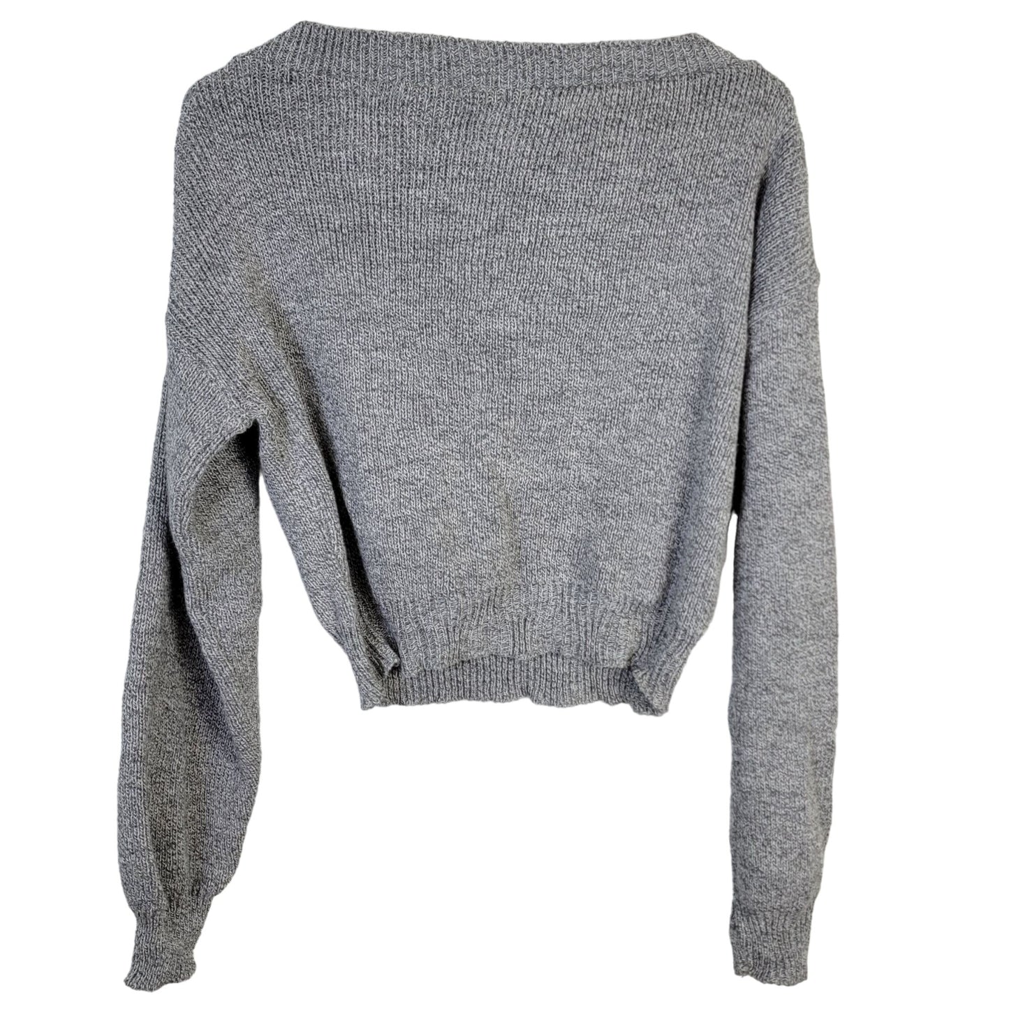 Nasty Gal Retro 70s Style Sweater Women Large Knit Top Gray