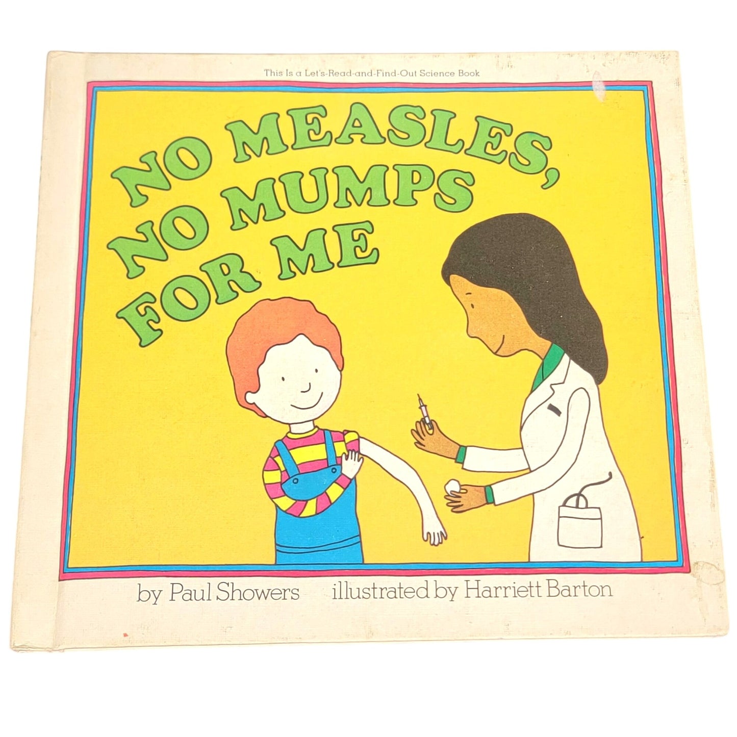 No Measles No Mumps For Me Vintage 80s Hardcover Book Children Nonfiction Health Science Education Let's Read and Find Out Edition 1980