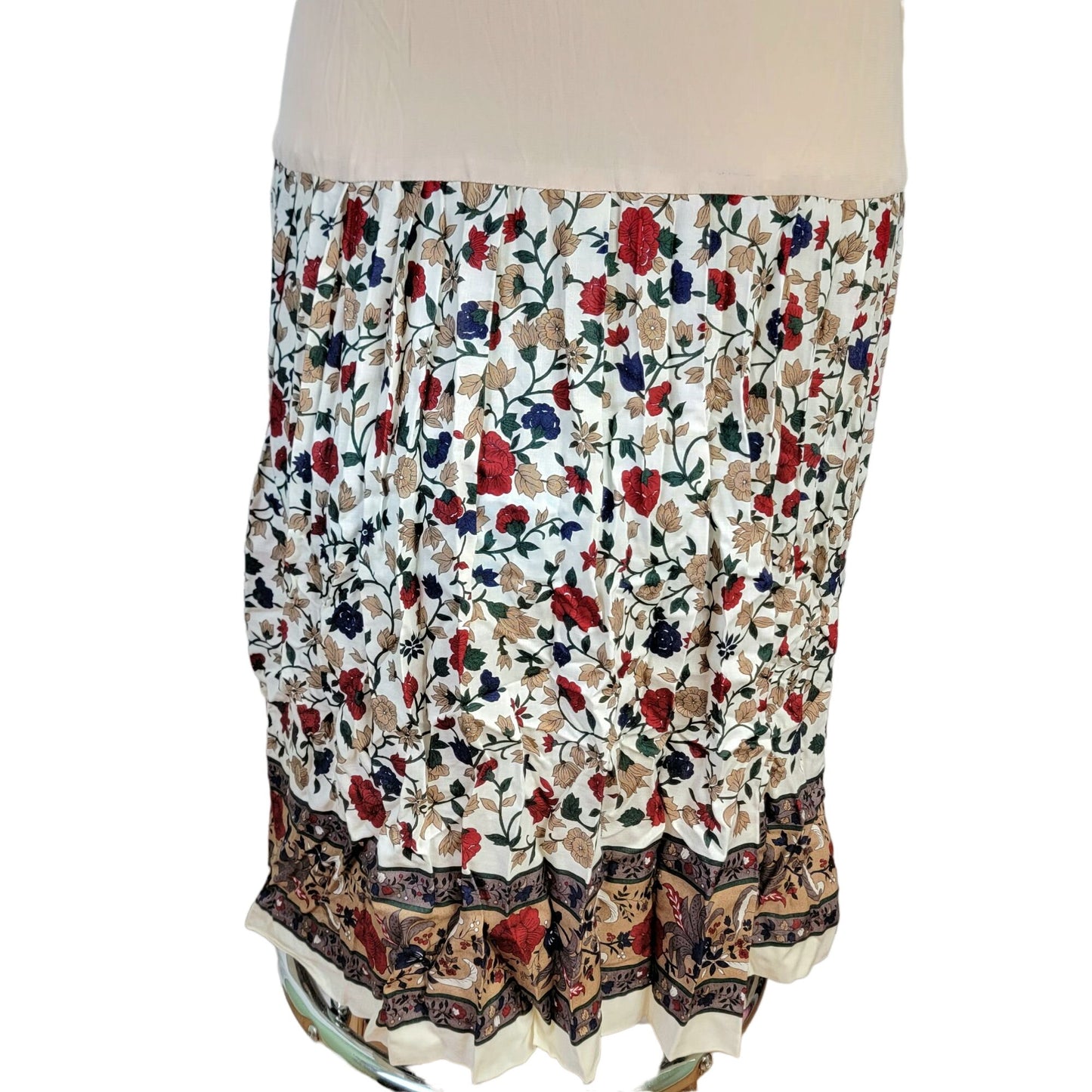 Lanz Vintage 90s Dress Set Women Plus 22W Floral Blouse Top Midi
