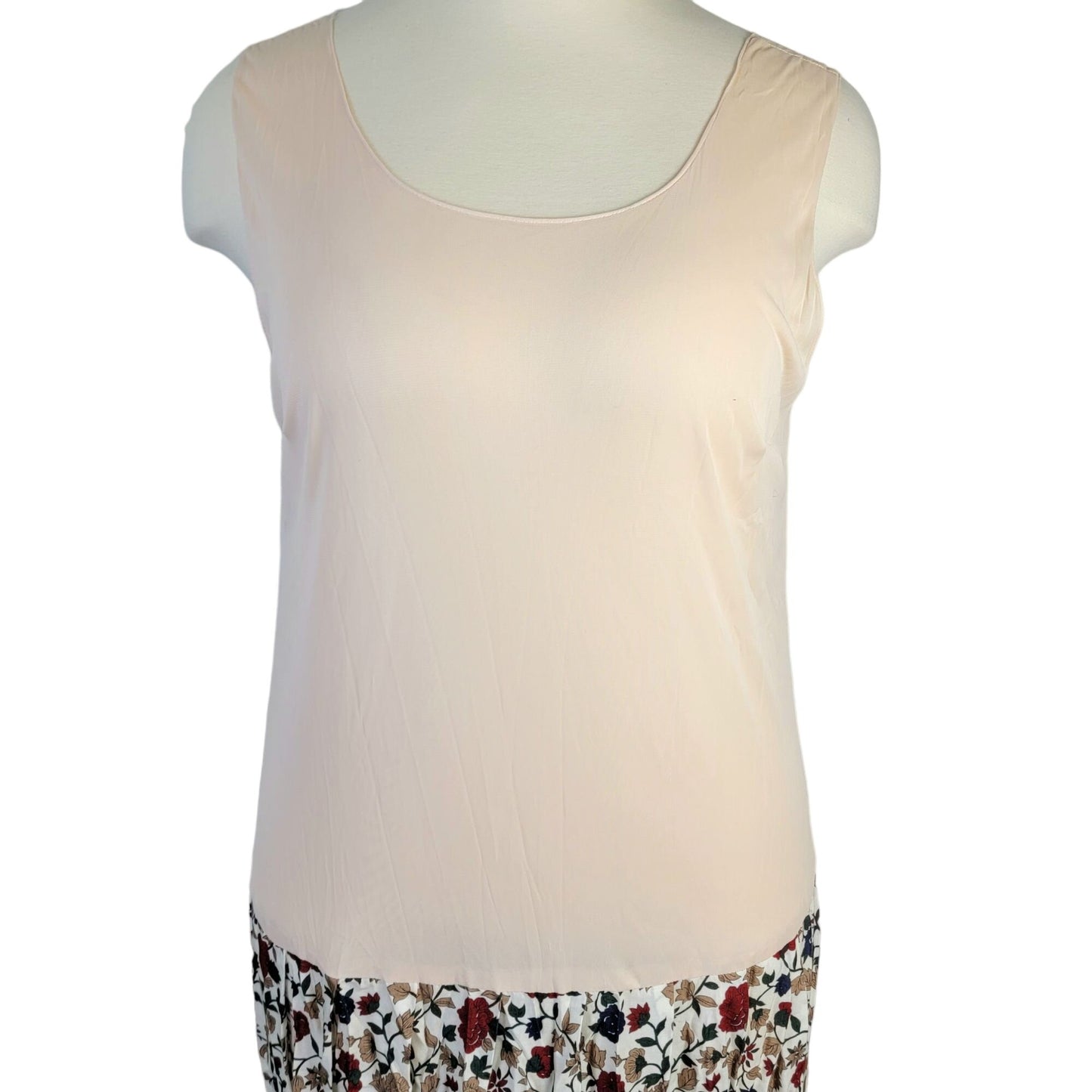 Lanz Vintage 90s Dress Set Women Plus 22W Floral Blouse Top Midi