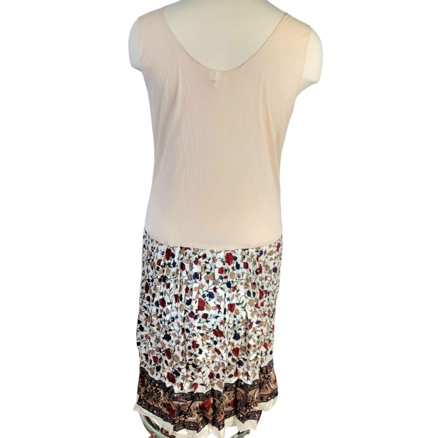 Lanz Vintage 90s Dress Set Women Plus 22W Floral Blouse Top Midi