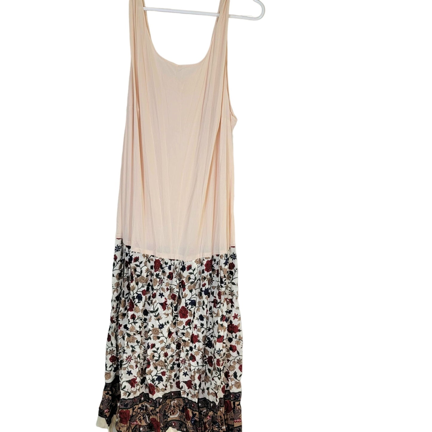 Lanz Vintage 90s Dress Set Women Plus 22W Floral Blouse Top Midi