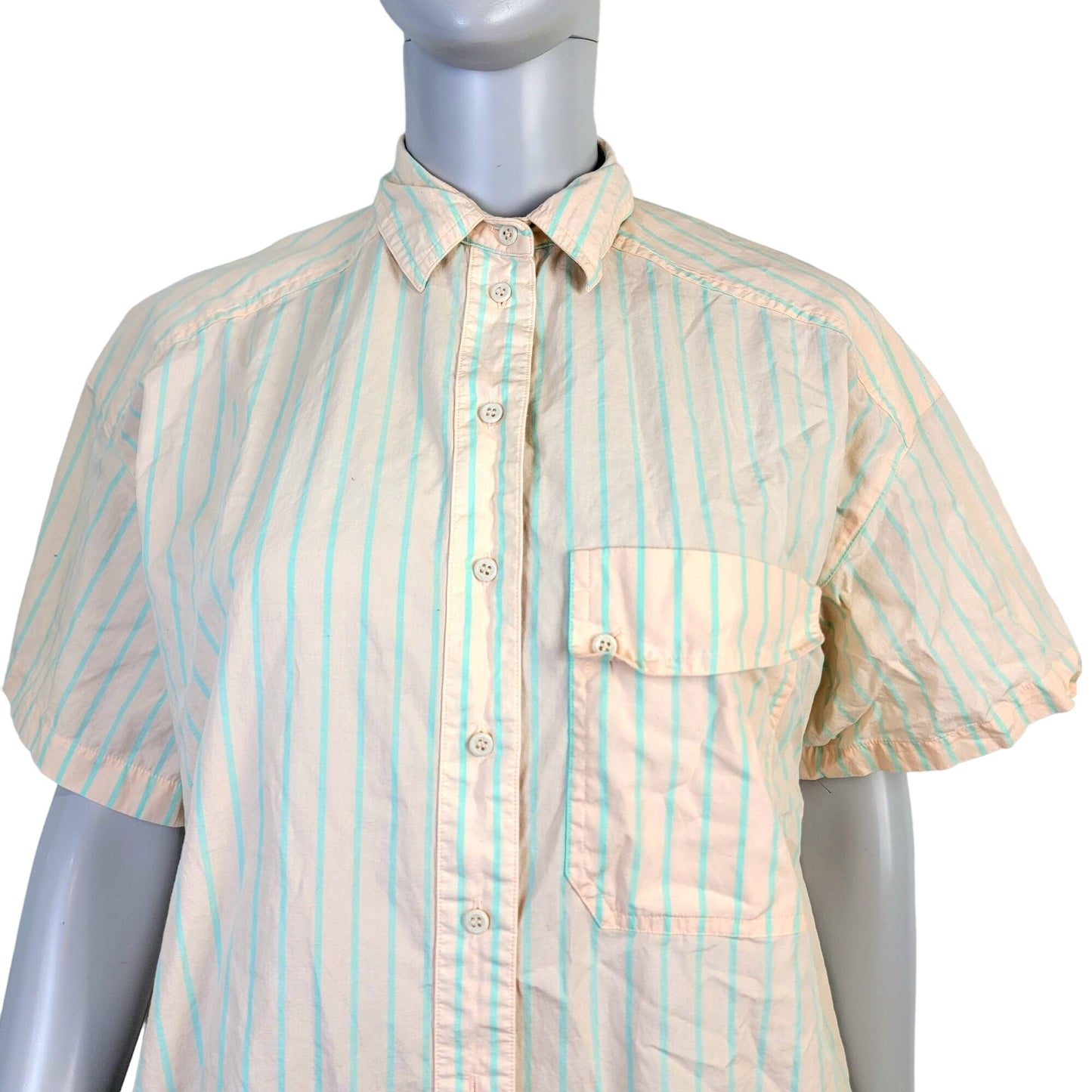 Liz Claiborne Vintage 80s Shirt Women Medium 8 10 Button Collar Top
