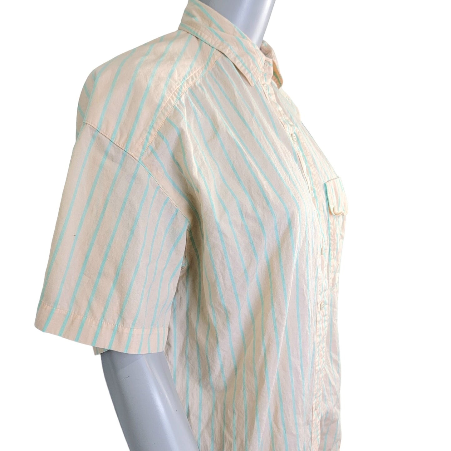 Liz Claiborne Vintage 80s Shirt Women Medium 8 10 Button Collar Top