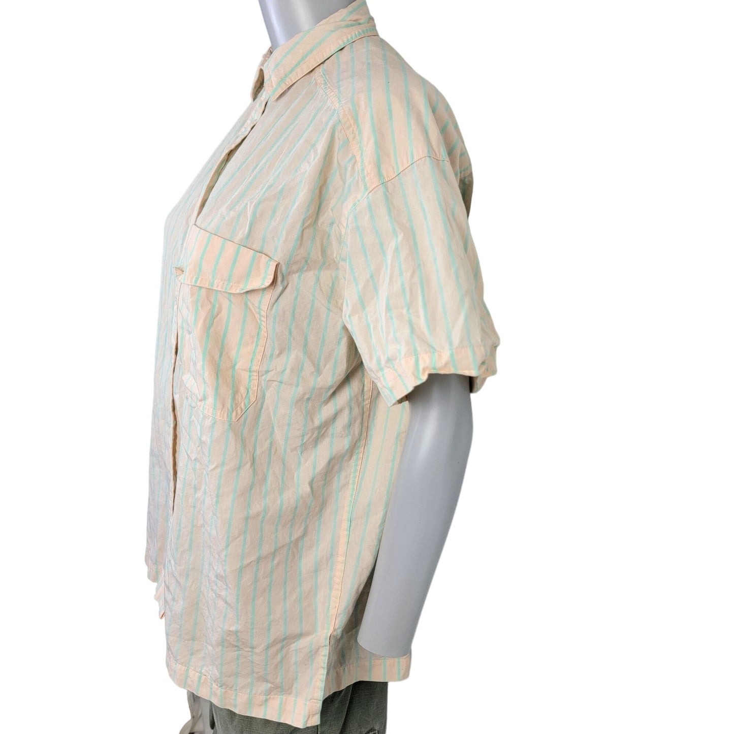 Liz Claiborne Vintage 80s Shirt Women Medium 8 10 Button Collar Top