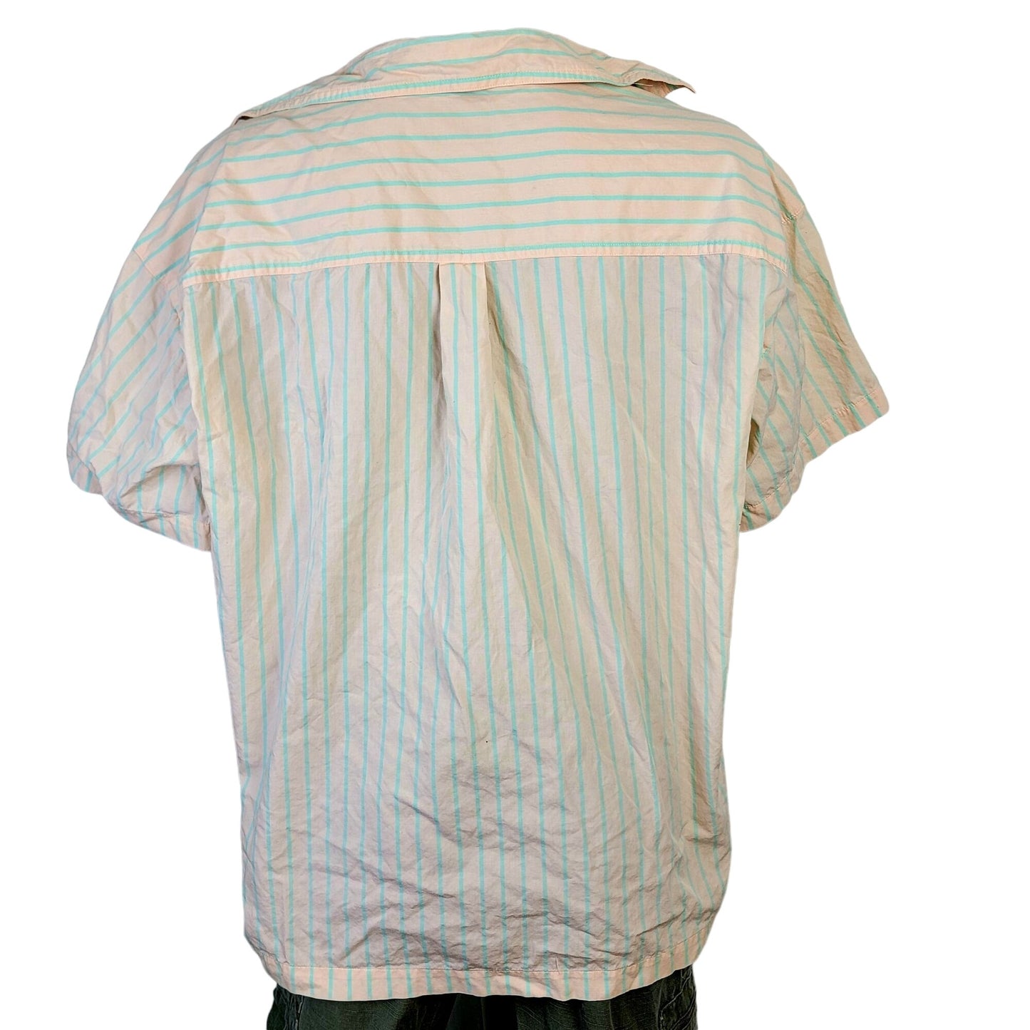 Liz Claiborne Vintage 80s Shirt Women Medium 8 10 Button Collar Top