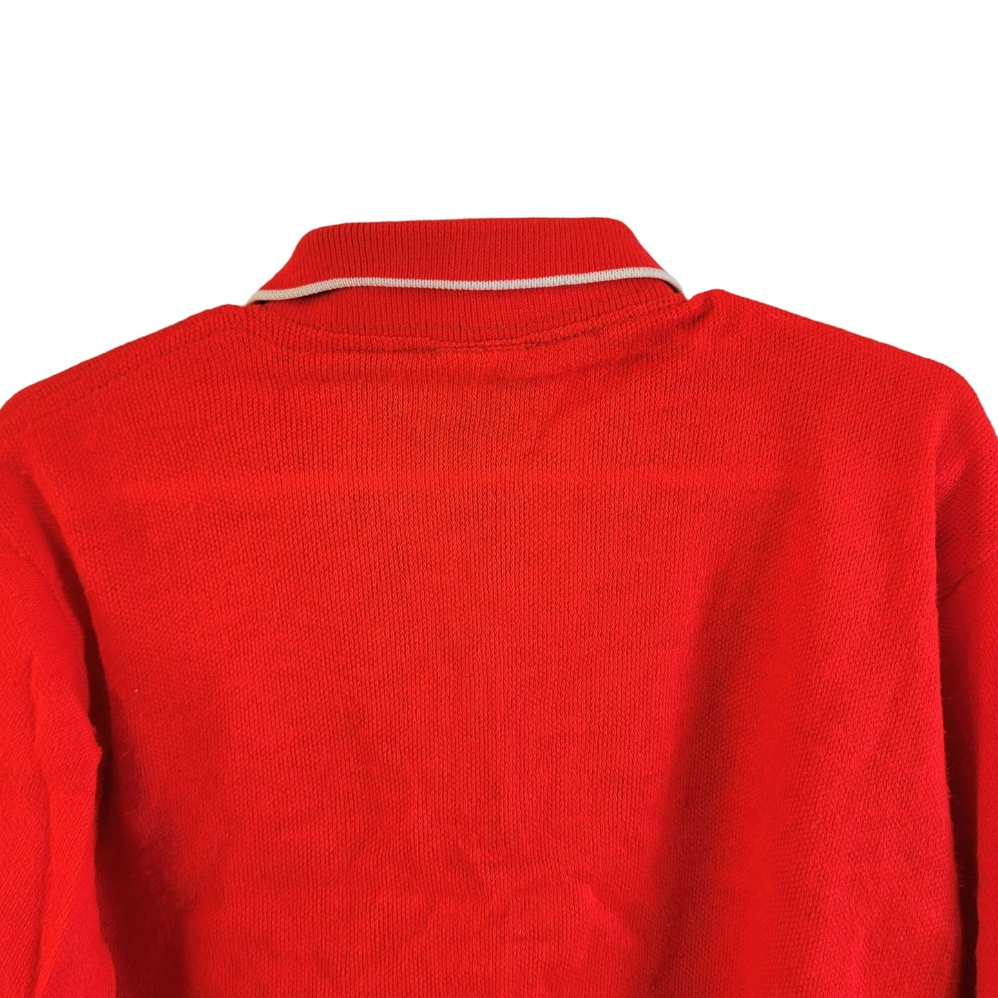 Vintage 60s Embroidered Horse Polo Shirt Boy 4 Red Long Sleeve